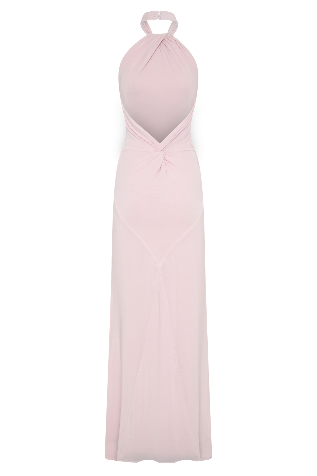 Elyna Slinky Halter Maxi Dress - Pale Pink #10