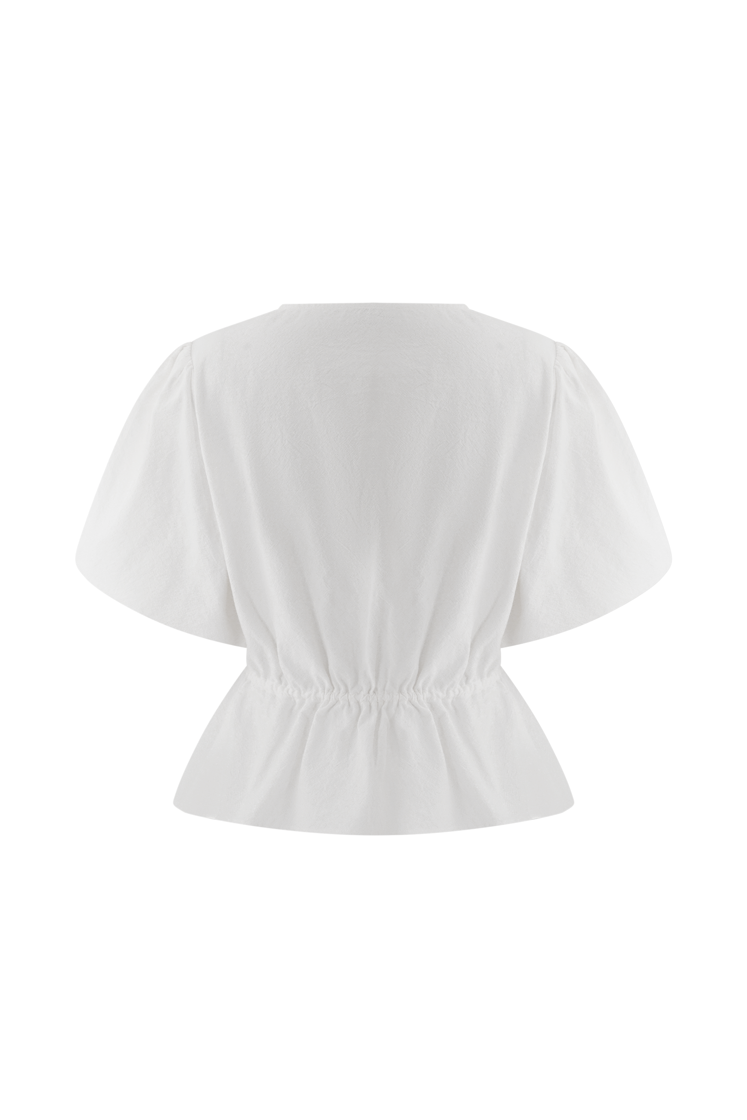 Emilie Puff Sleeve Cotton Top - White #8