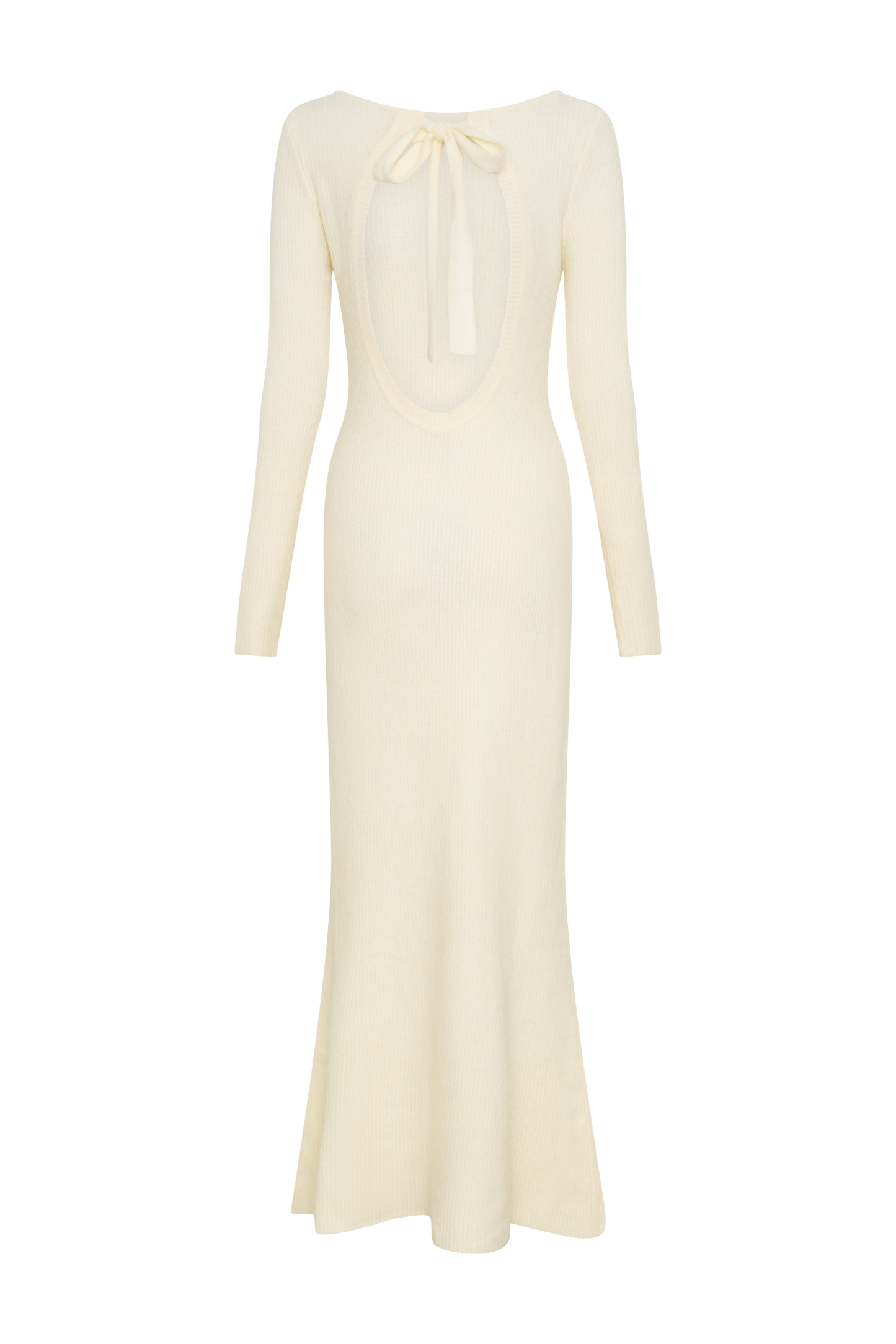 Emily Long Sleeve Knit Maxi Dress - Ivory Marle