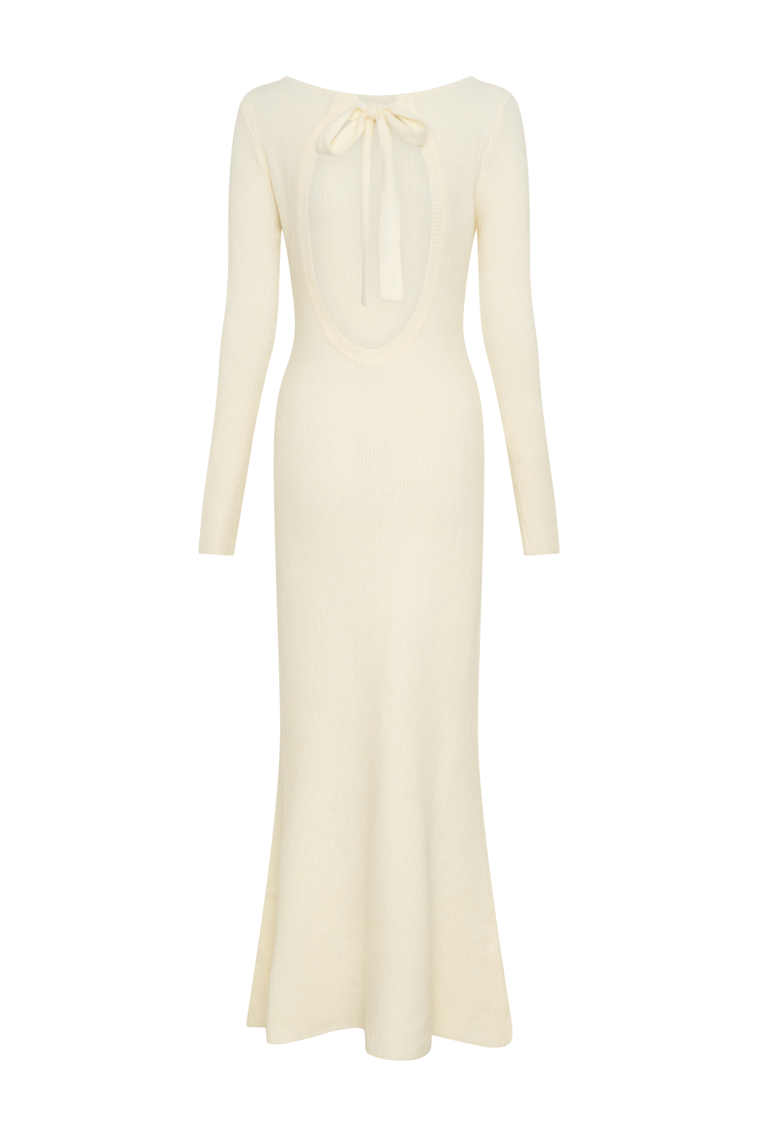 Emily Long Sleeve Knit Maxi Dress - Ivory Marle #10