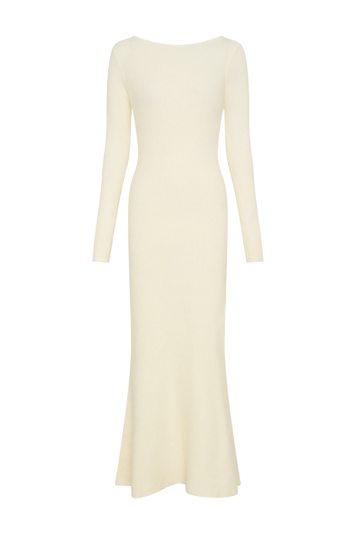 Emily Long Sleeve Knit Maxi Dress - Ivory Marle