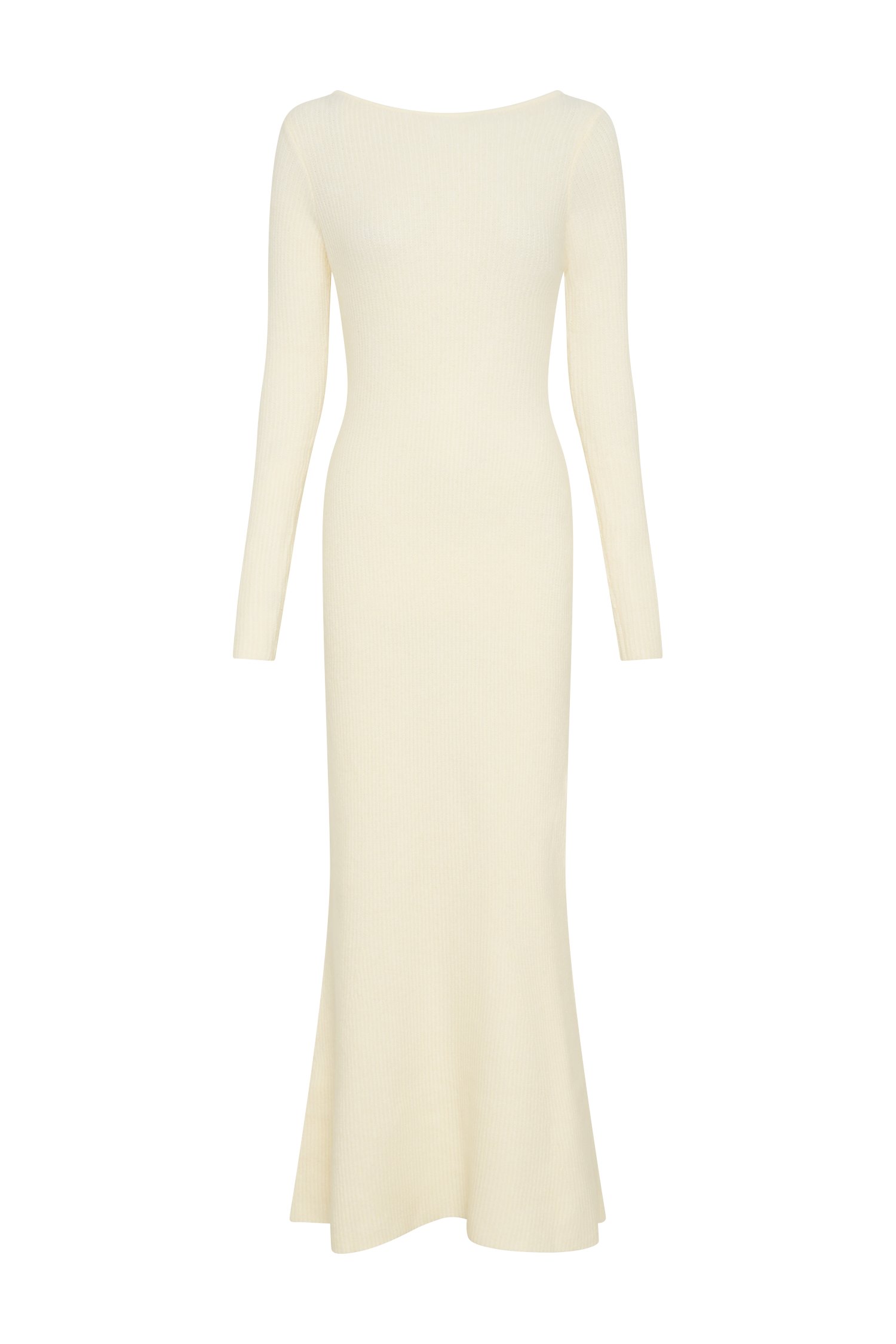 Emily Long Sleeve Knit Maxi Dress - Ivory Marle #11