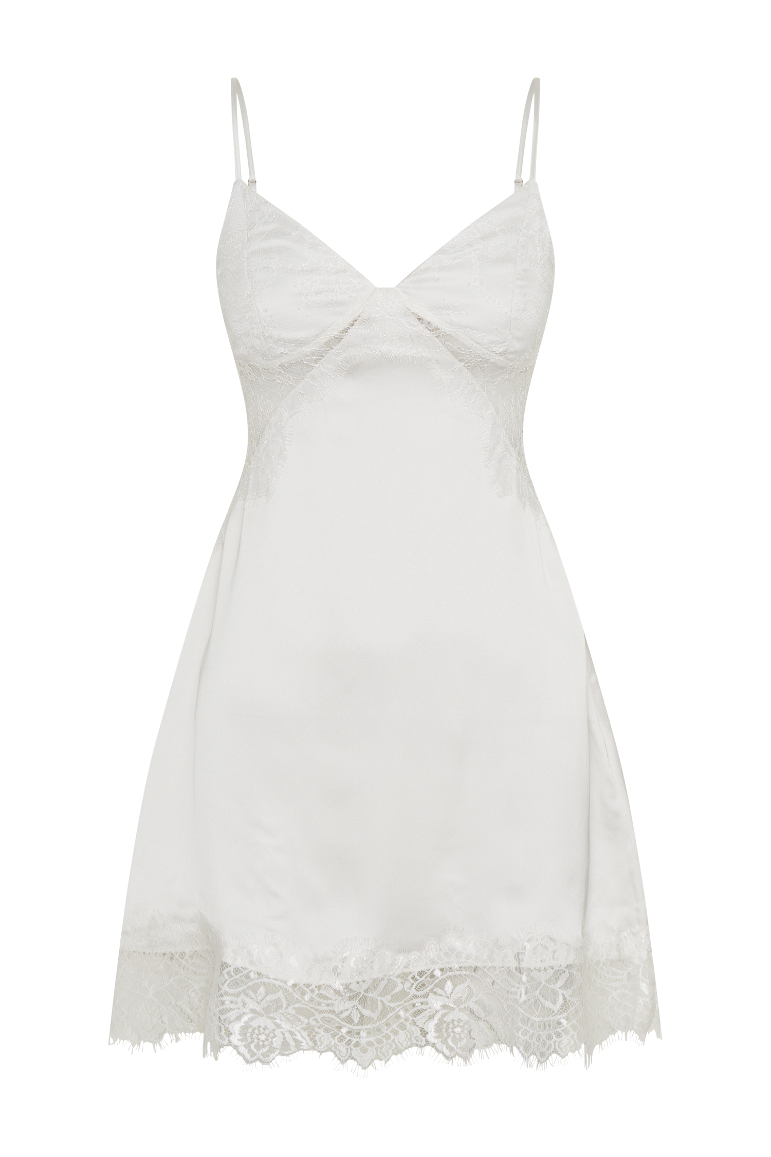 Emmett Lace Slip Dress - White #8