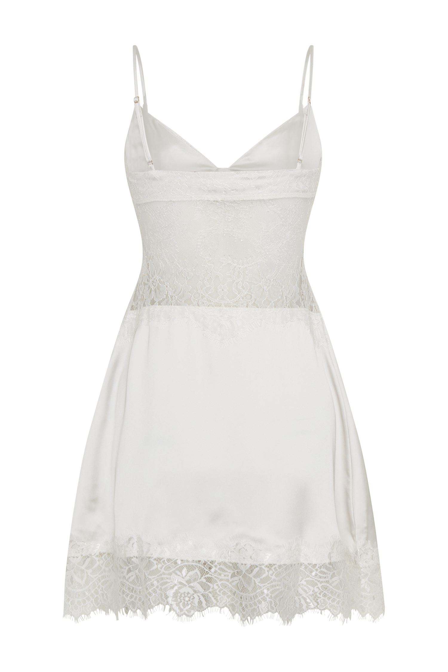 Emmett Lace Slip Dress - White #7