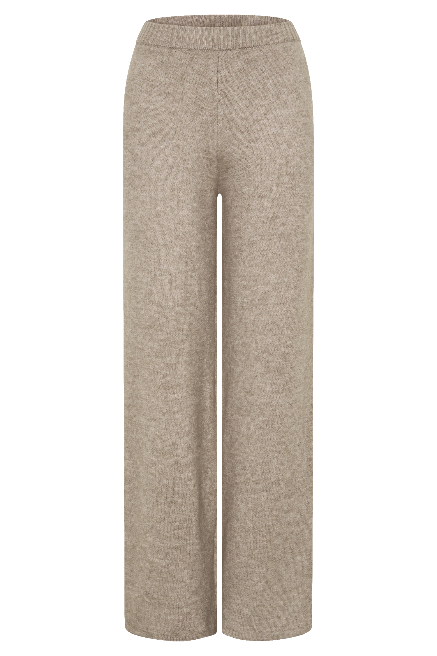 Evan Knit Wide Leg Pants - Beige Marle #9