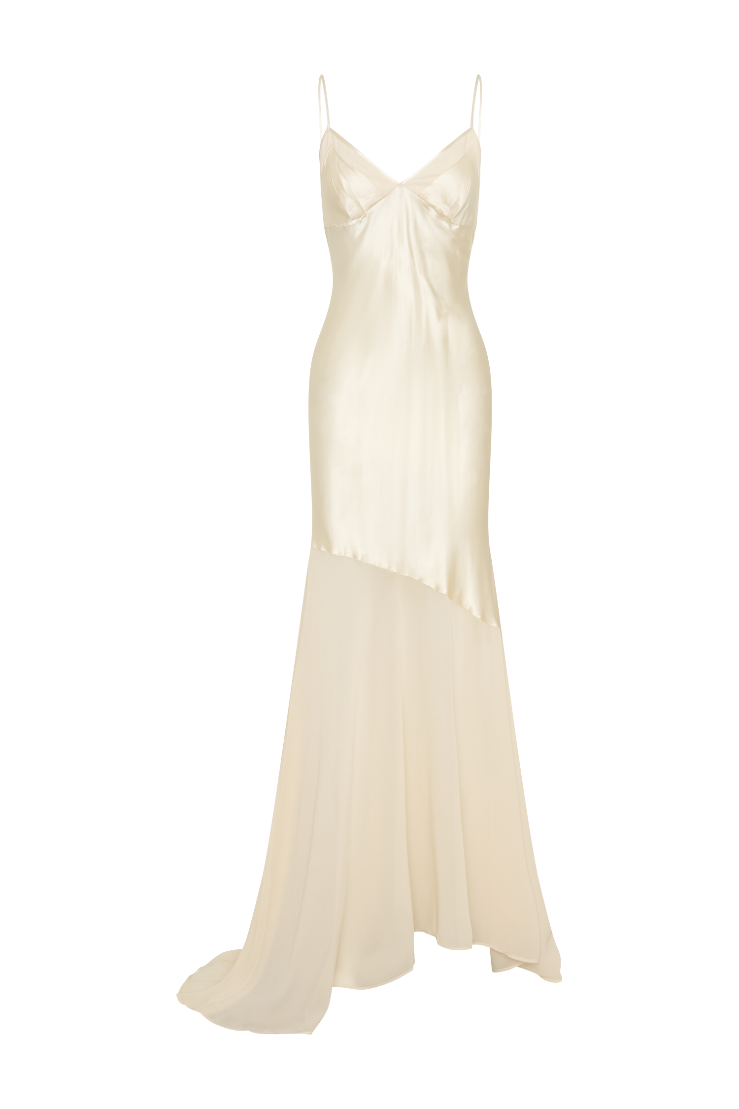 Evelyn Iridescent Satin Maxi Dress - Lemon Sorbet #9