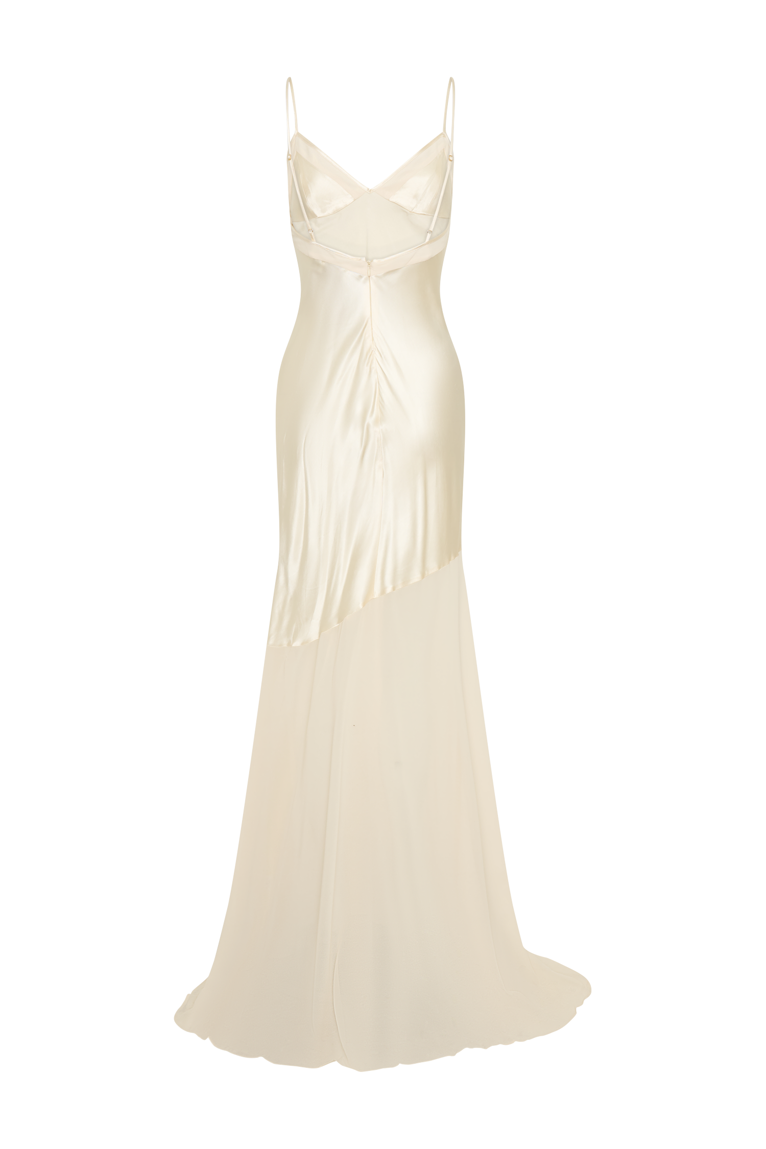 Evelyn Iridescent Satin Maxi Dress - Lemon Sorbet #8