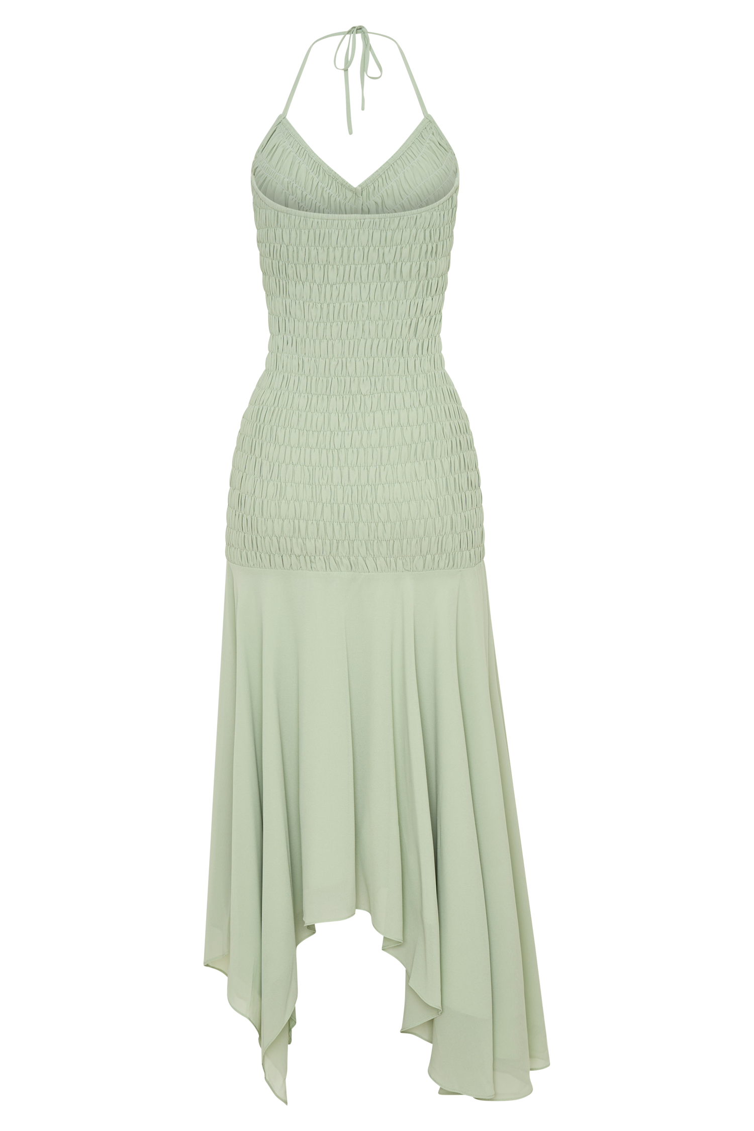 Evelyn Shirred Chiffon Maxi Dress - Sage #10