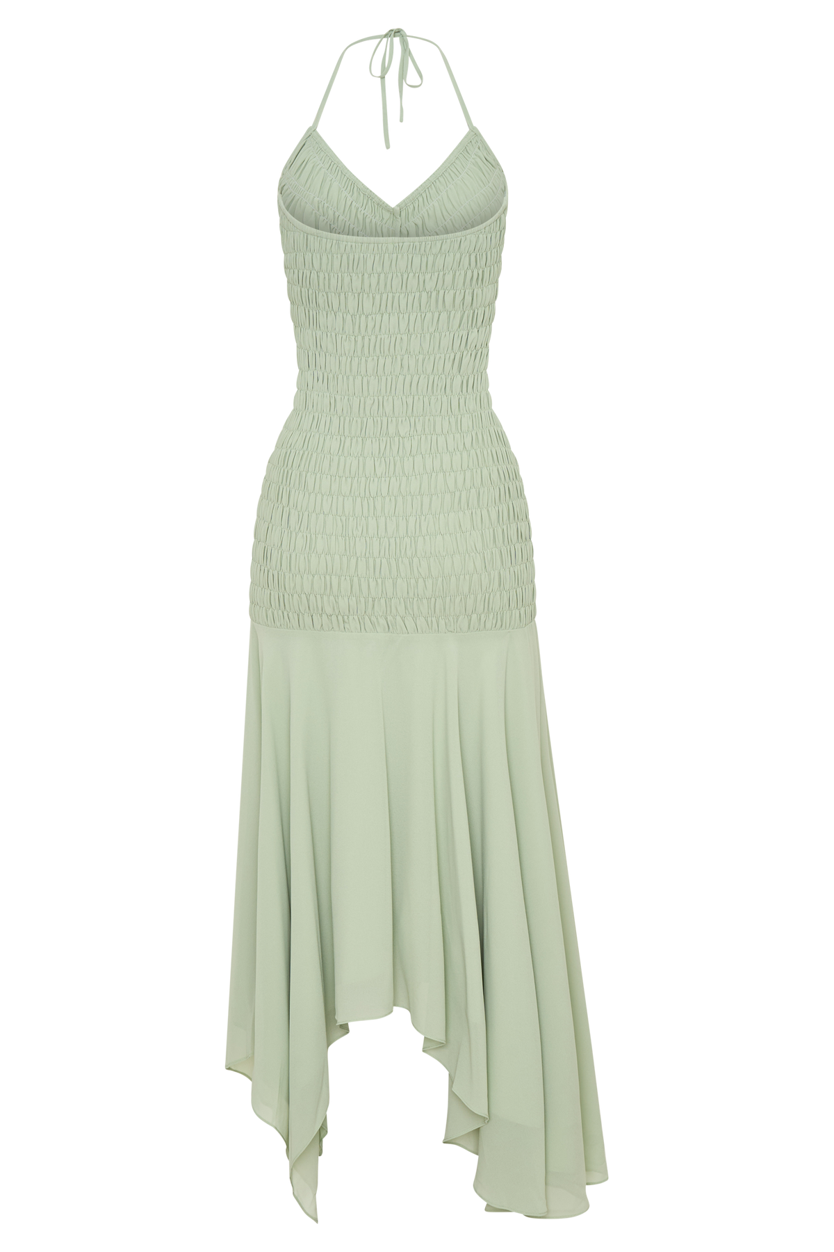 Evelyn Shirred Chiffon Maxi Dress - Sage #10