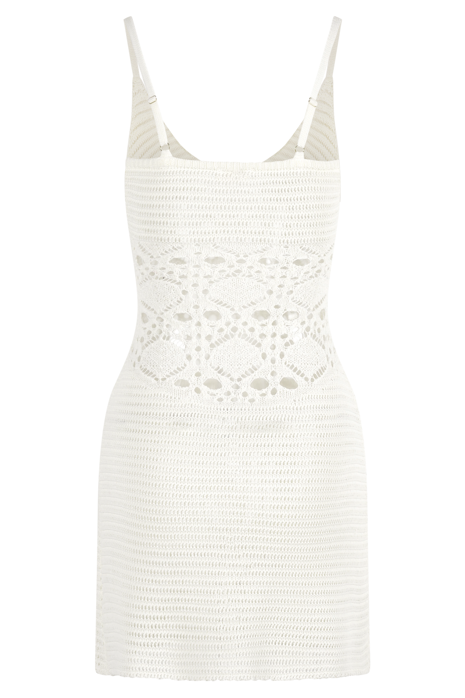 Everette Crochet Knit Mini Dress - Ivory #8
