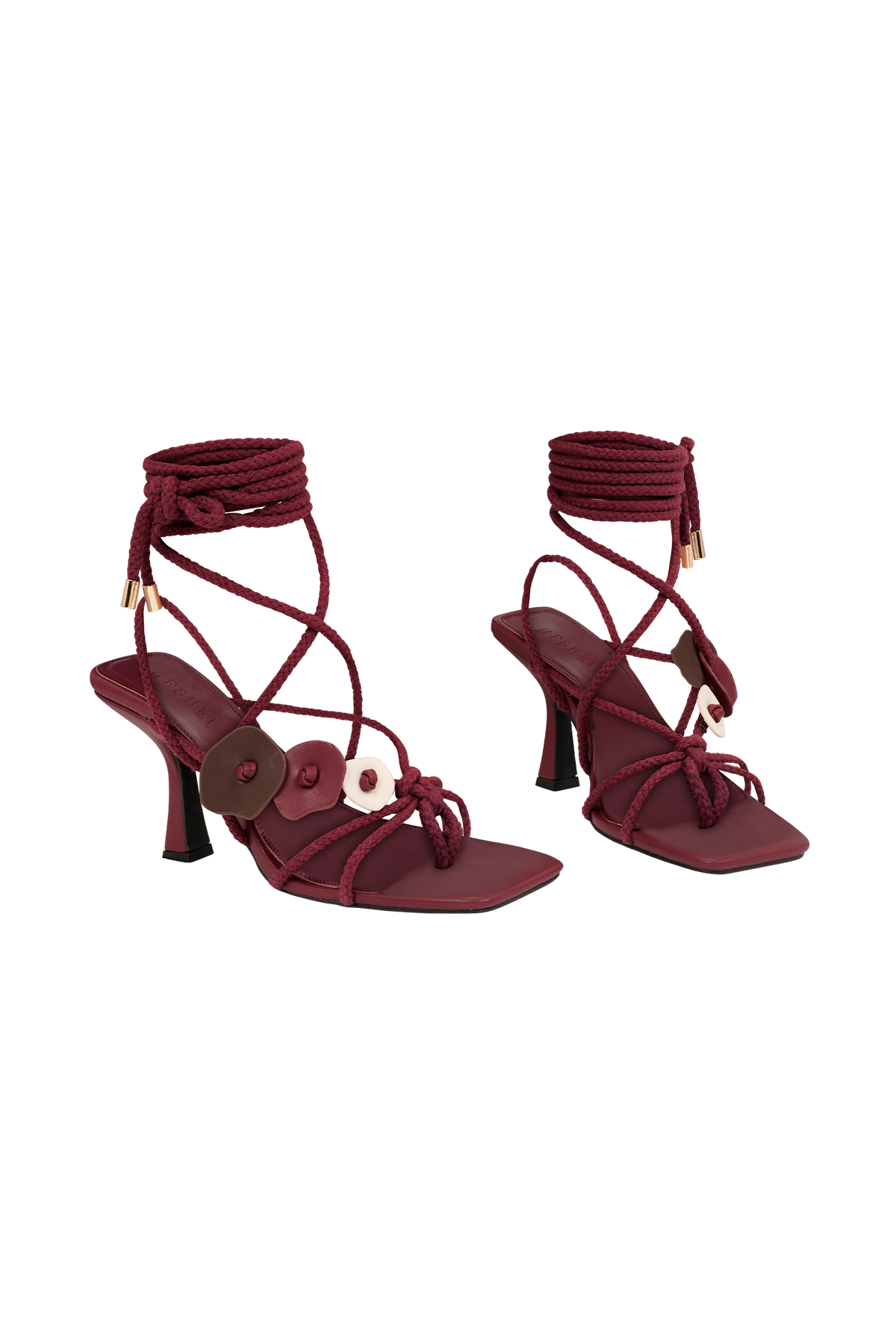Ezekiel Strappy Sandal Heel - Wine #7