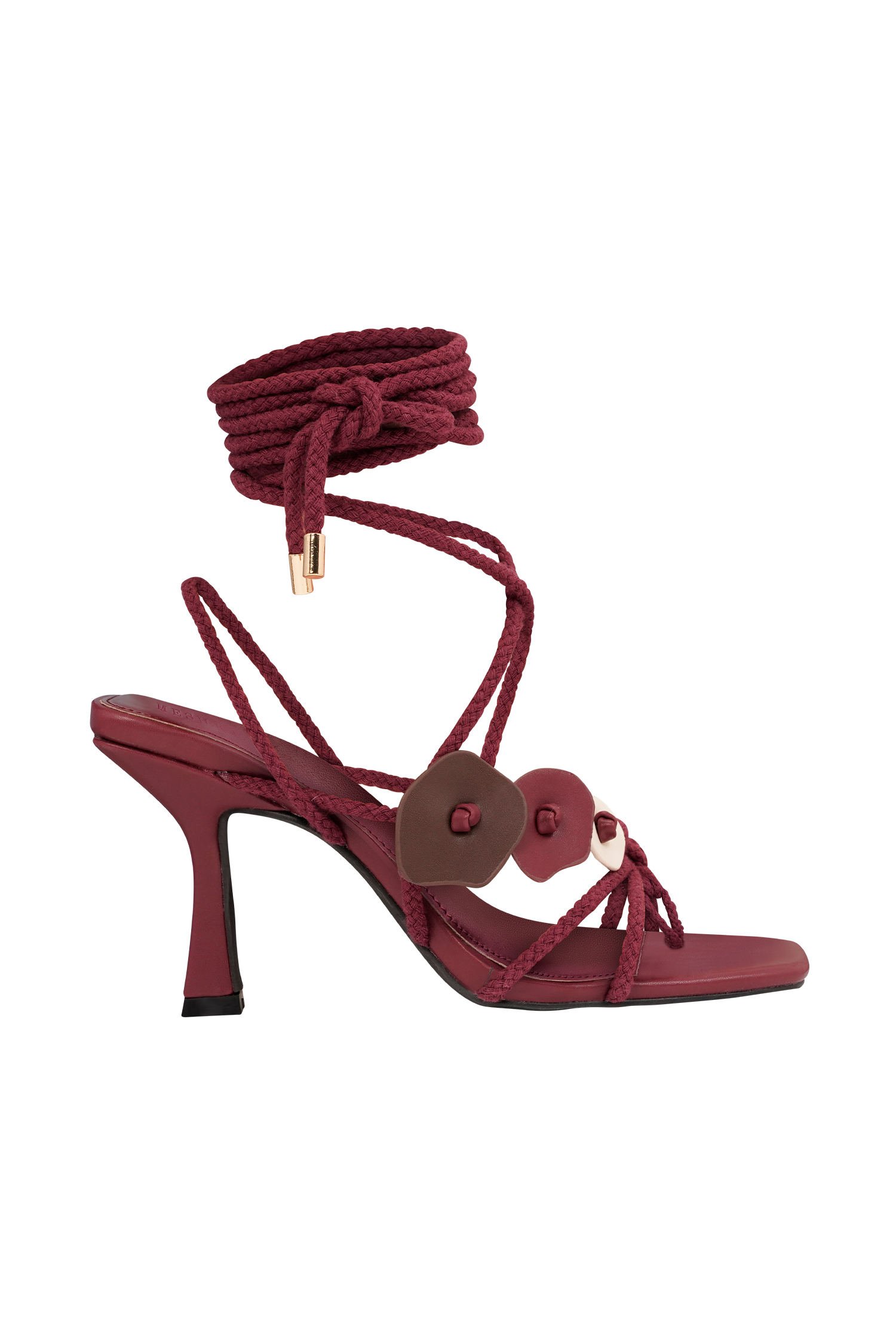 Ezekiel Strappy Sandal Heel - Wine #6