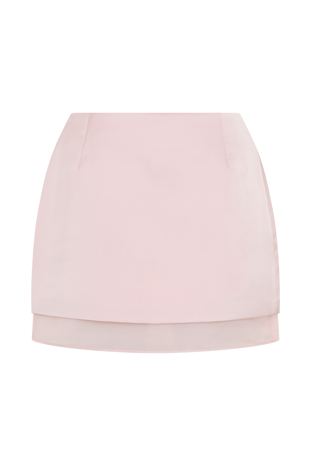 Frankie Satin Mini Skirt - Pale Pink #7