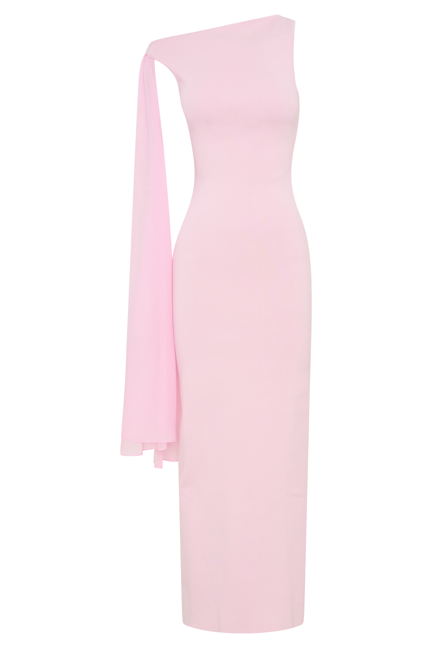 Farid Bandage Maxi Dress With Chiffon - Baby Pink #8