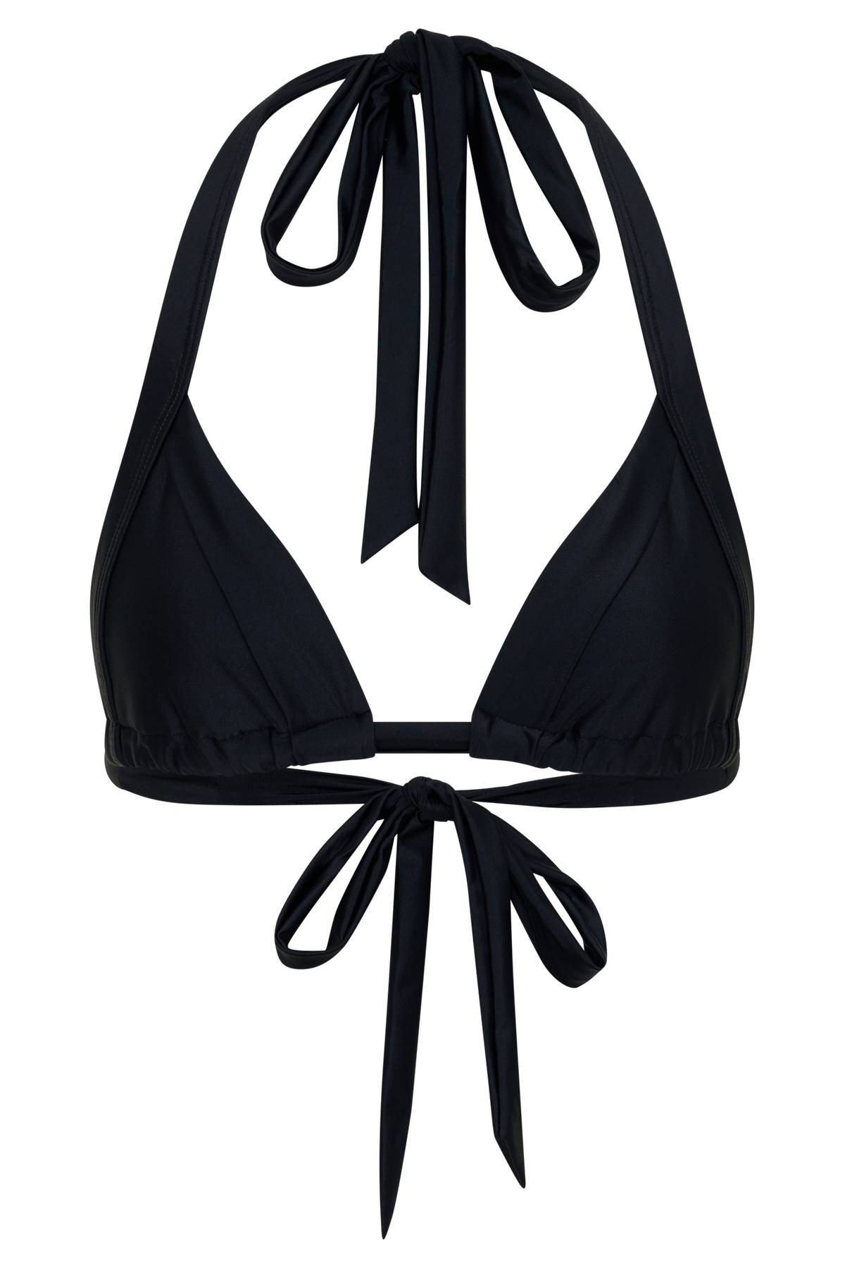 Fern Triangle Bikini Top - Black