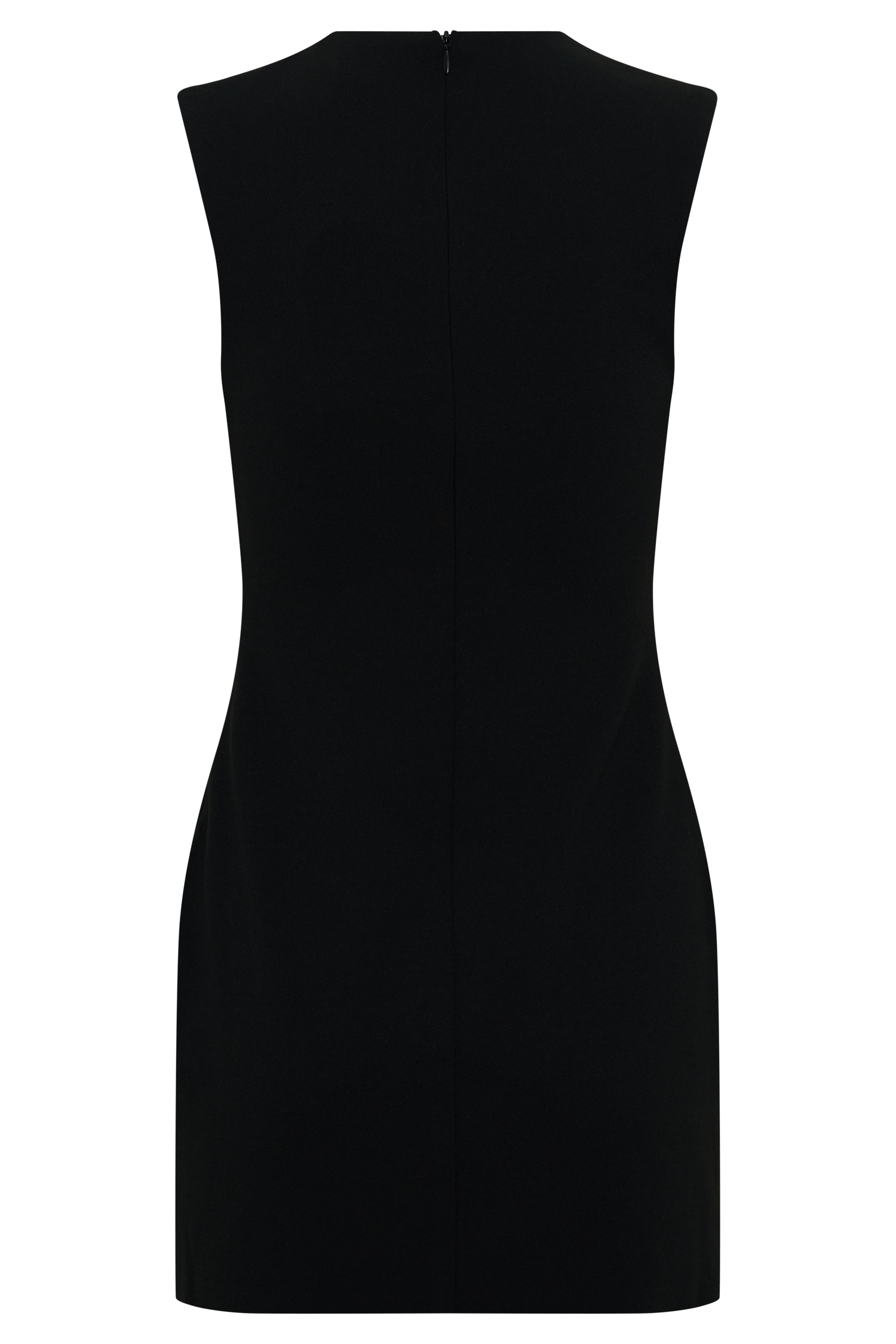 Fion Sleeveless Stretch Crepe Mini Dress - Black #6