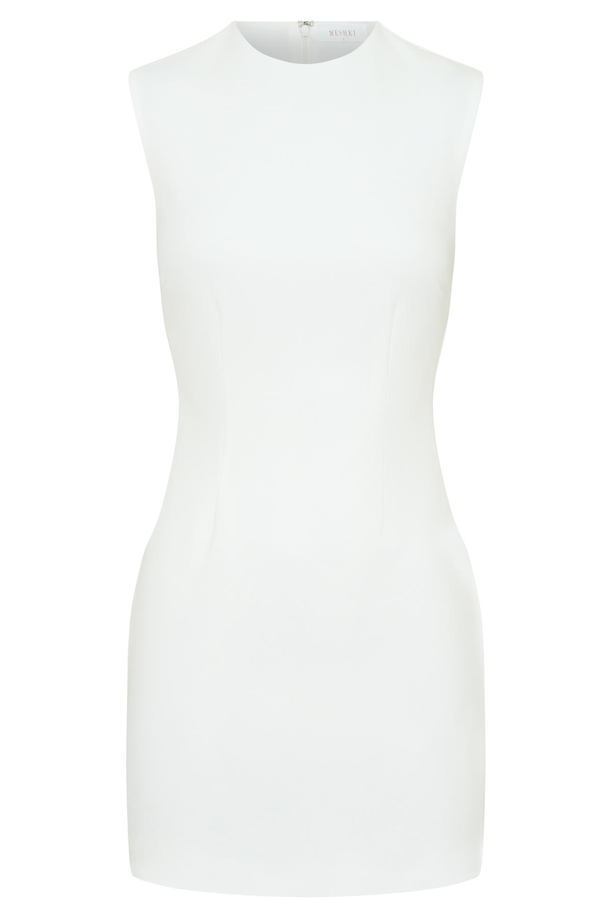 Fion Sleeveless Stretch Crepe Mini Dress - White #8