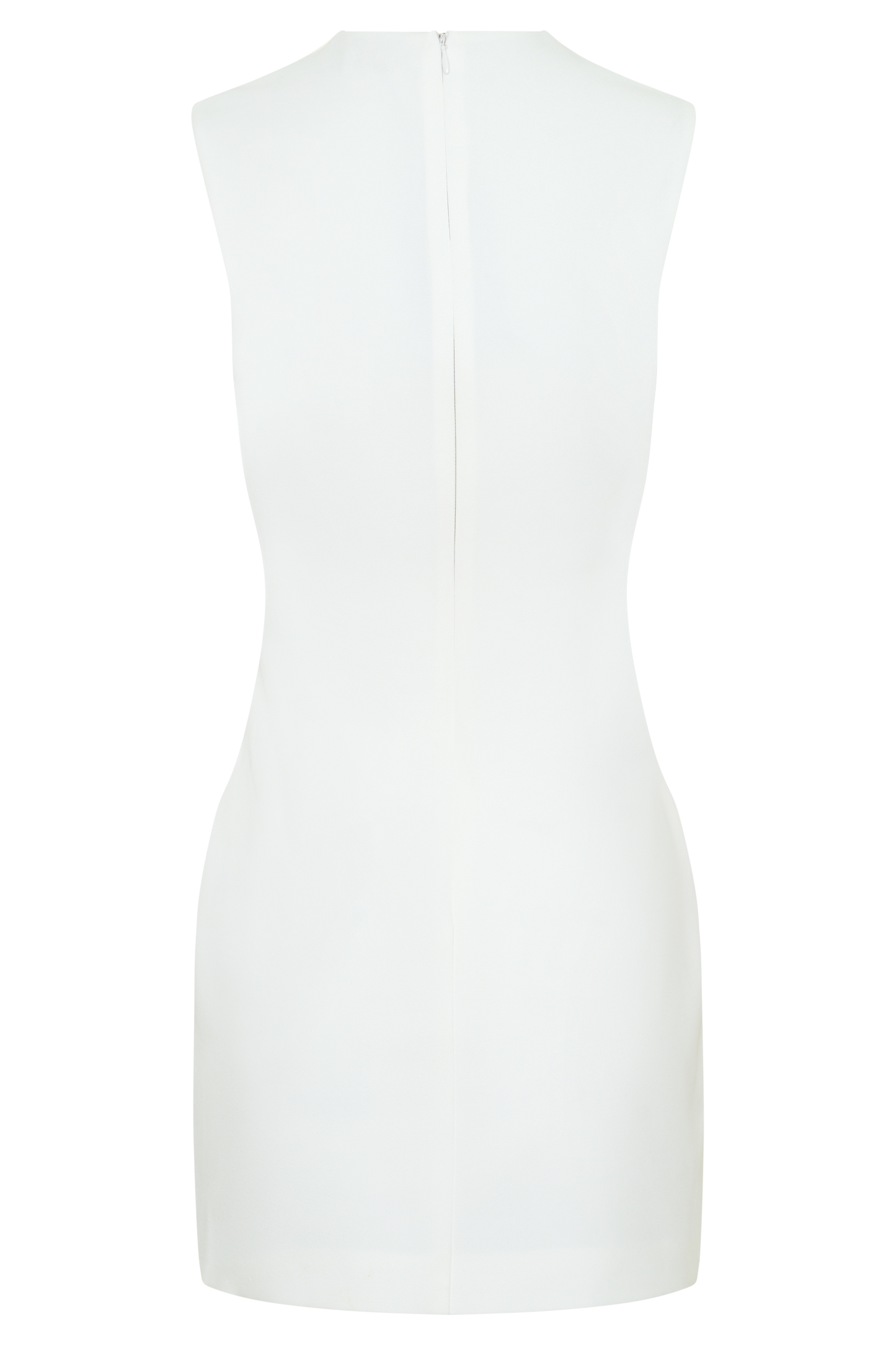 Fion Sleeveless Stretch Crepe Mini Dress - White