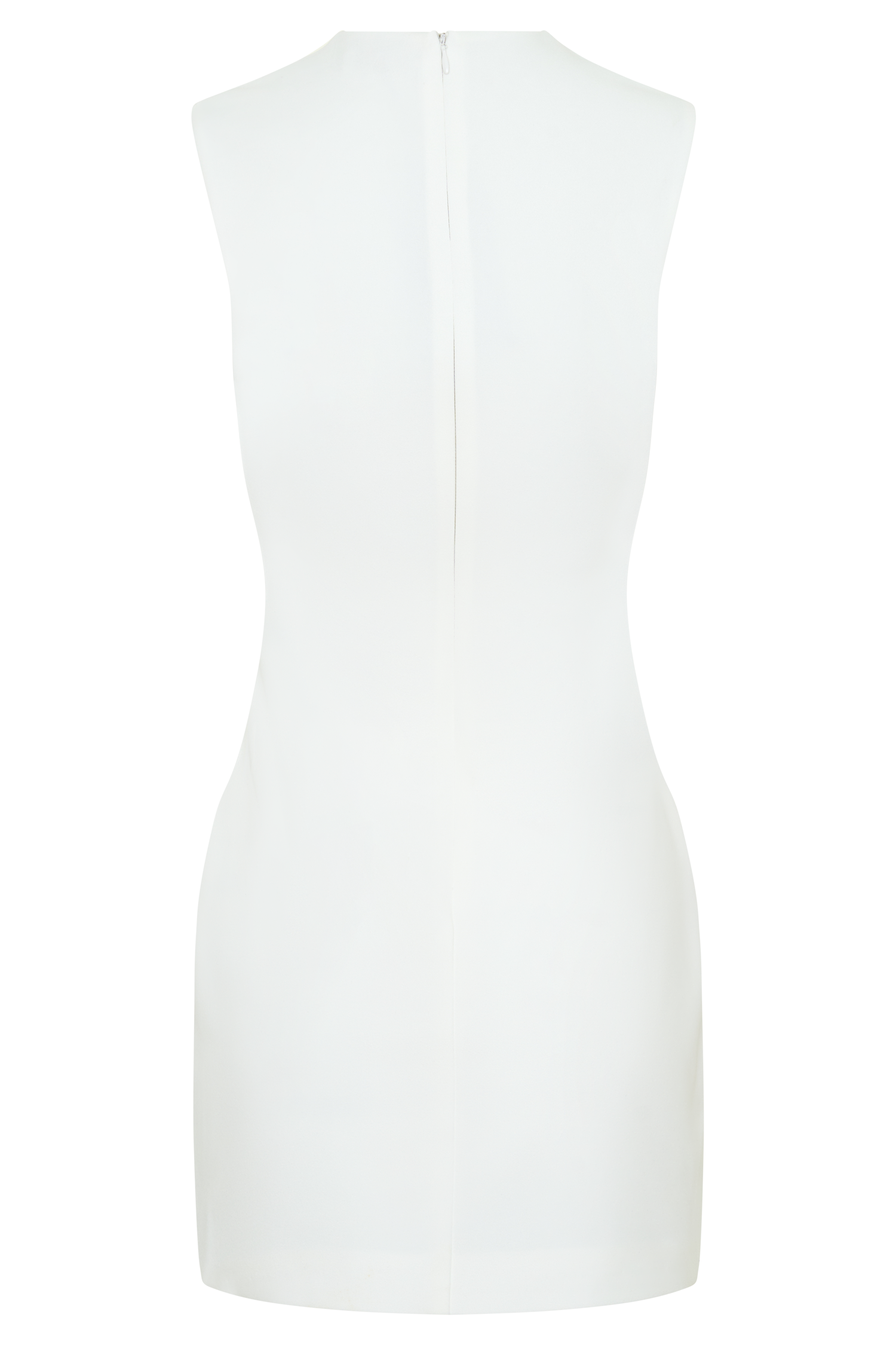 Fion Sleeveless Stretch Crepe Mini Dress - White #6