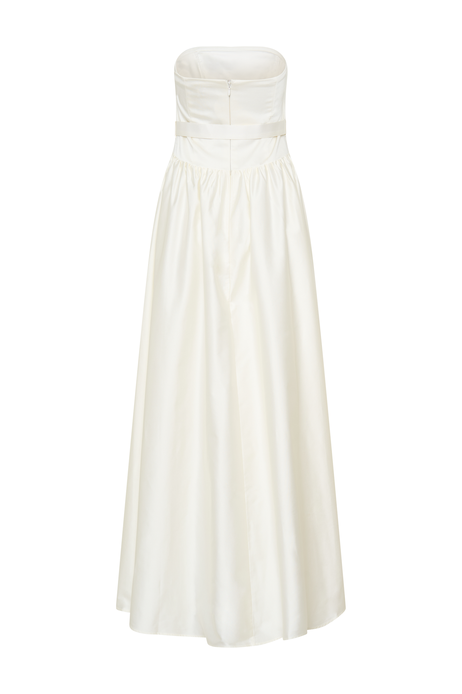 Florence Strapless Belted Maxi Dress - White #6