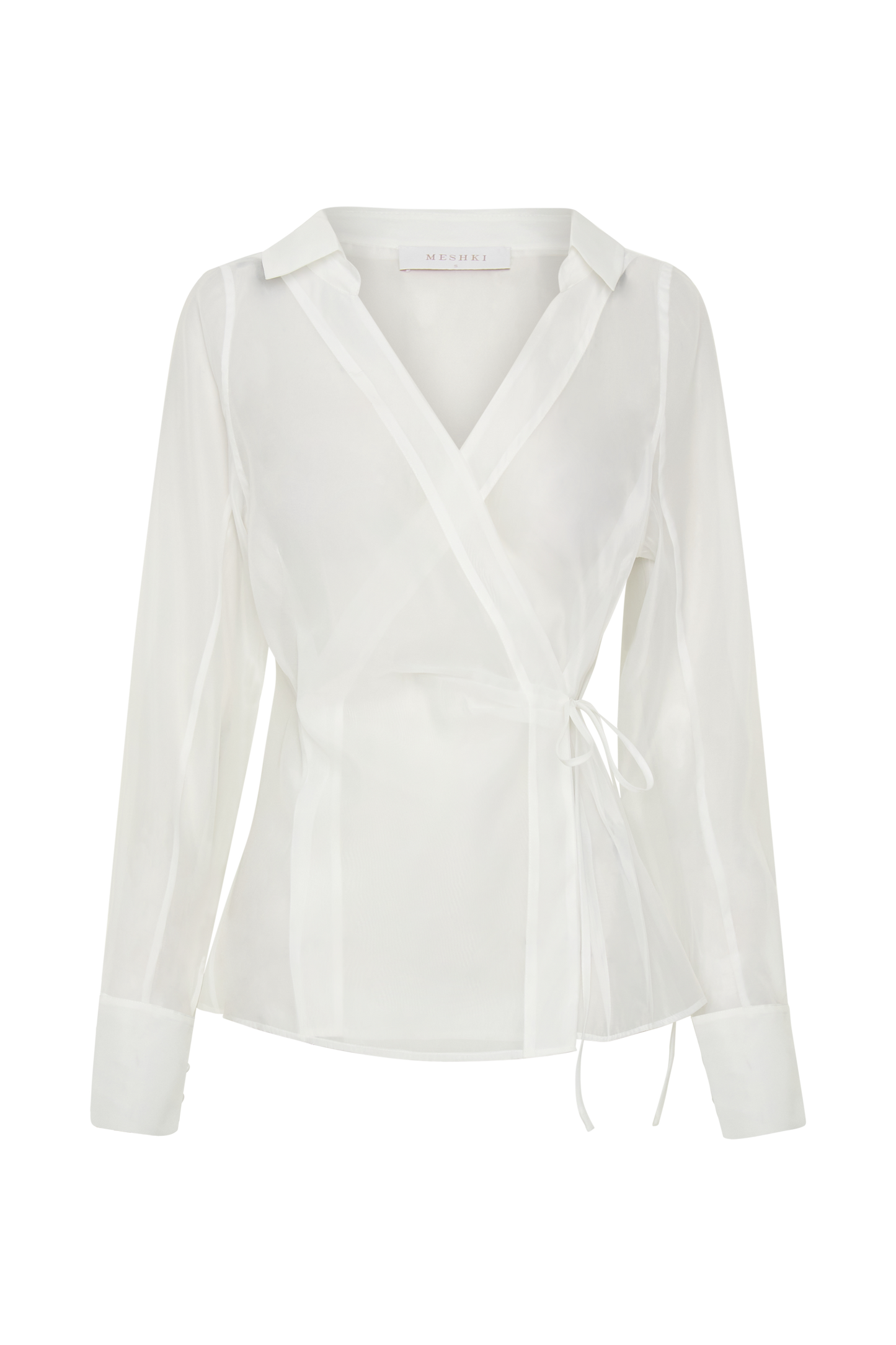 Frankie Organza Cross Over Shirt - White
