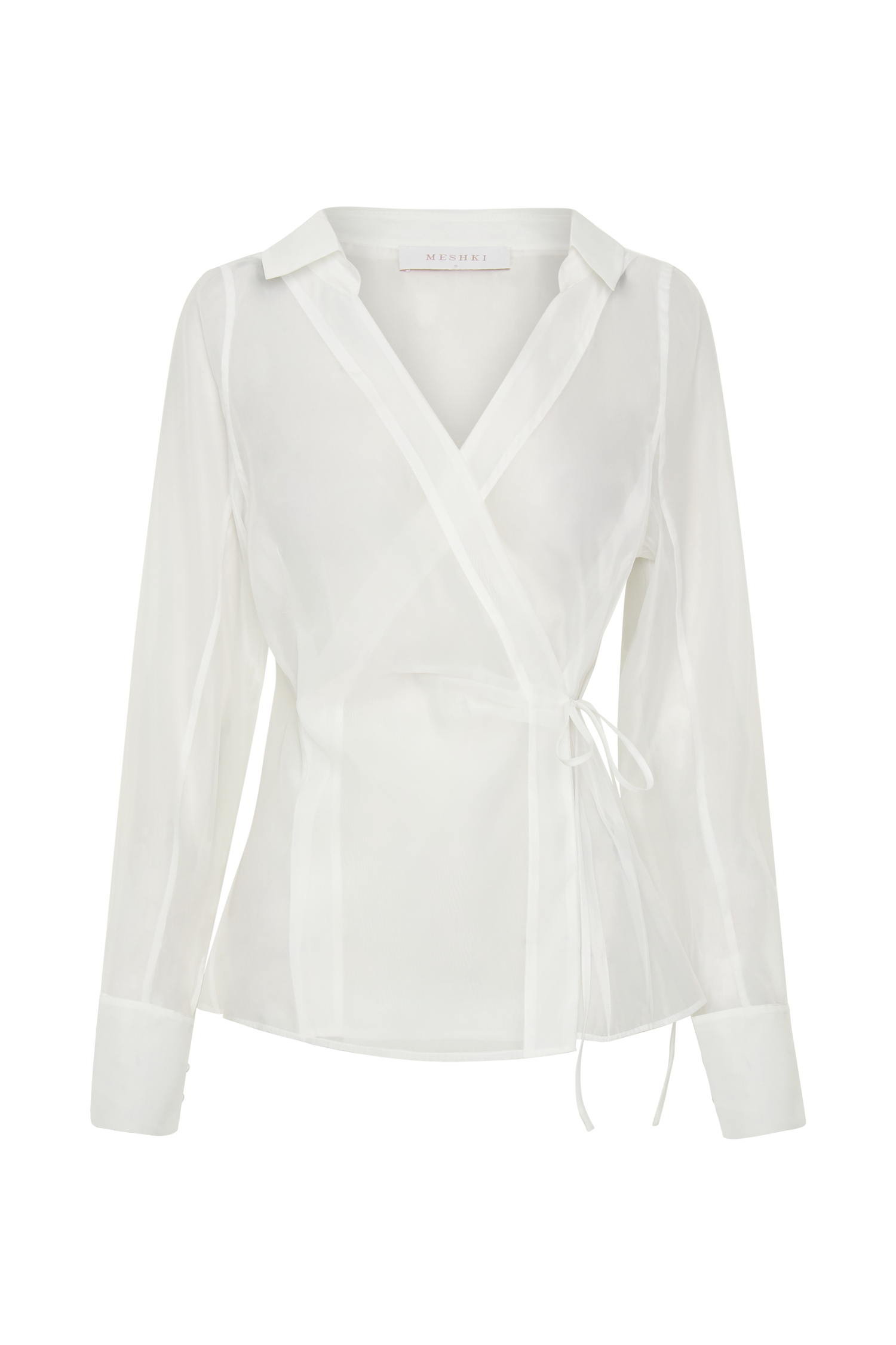 Frankie Organza Cross Over Shirt - White #10