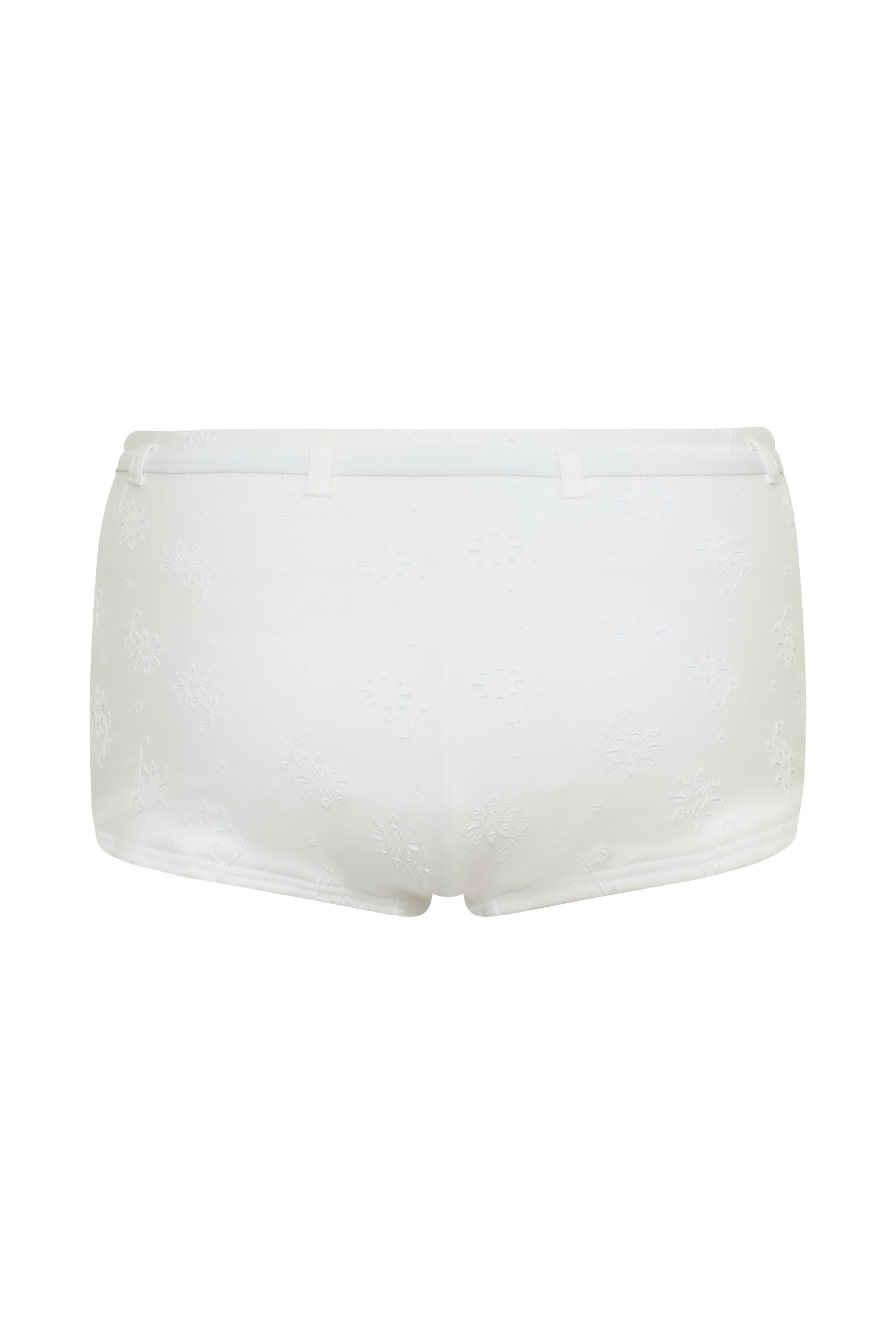 Frost Mini Bikini Shorts - White Textured Fabric #13