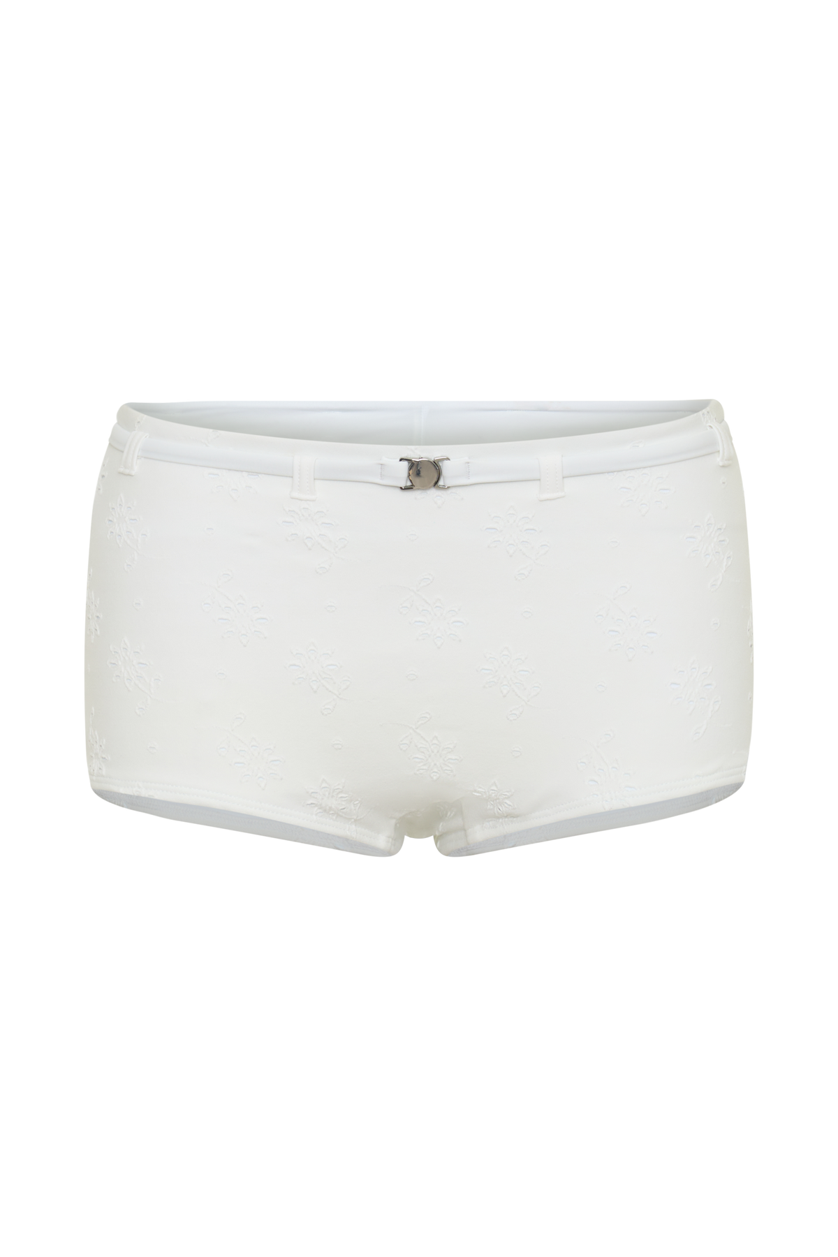 Frost Mini Bikini Shorts - White Textured Fabric #14