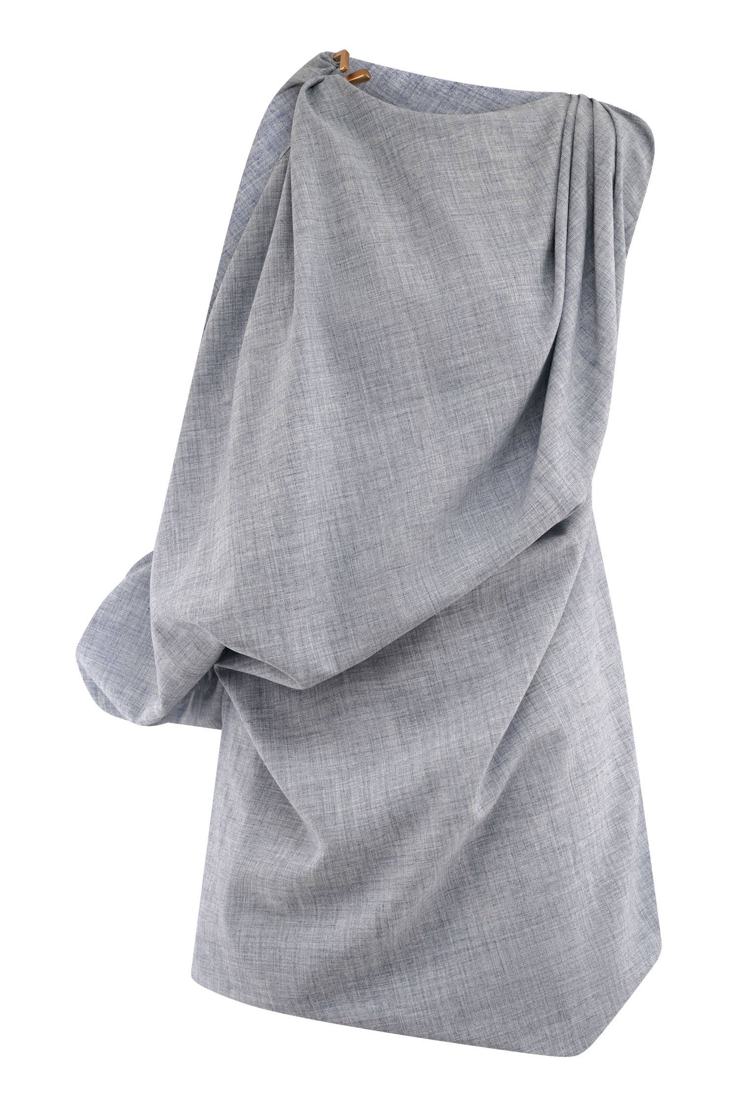 Gabriella Draped Mini Dress - Charcoal Blue Marle #9