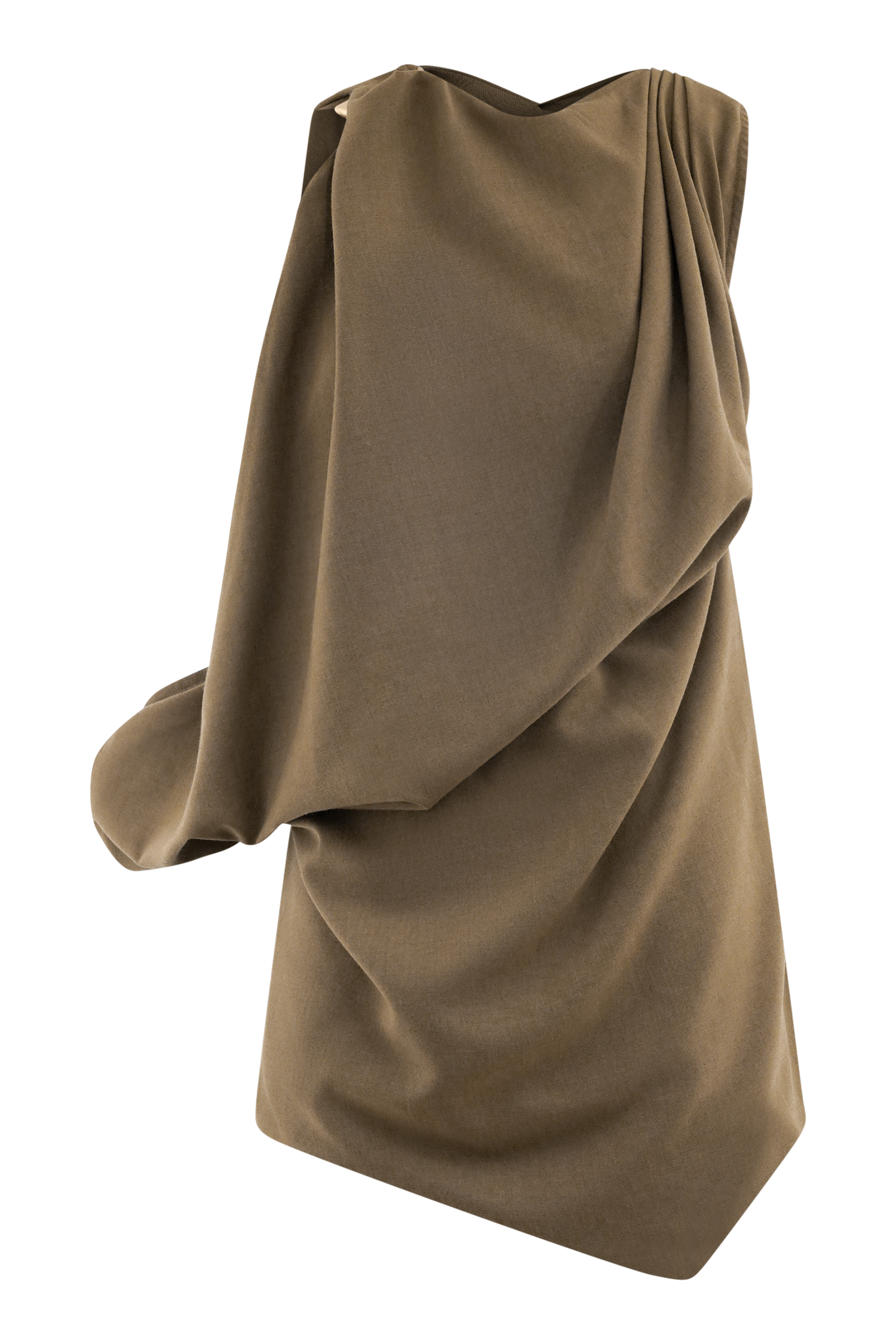 Gabriella Draped Mini Dress - Light Brown Marle #7