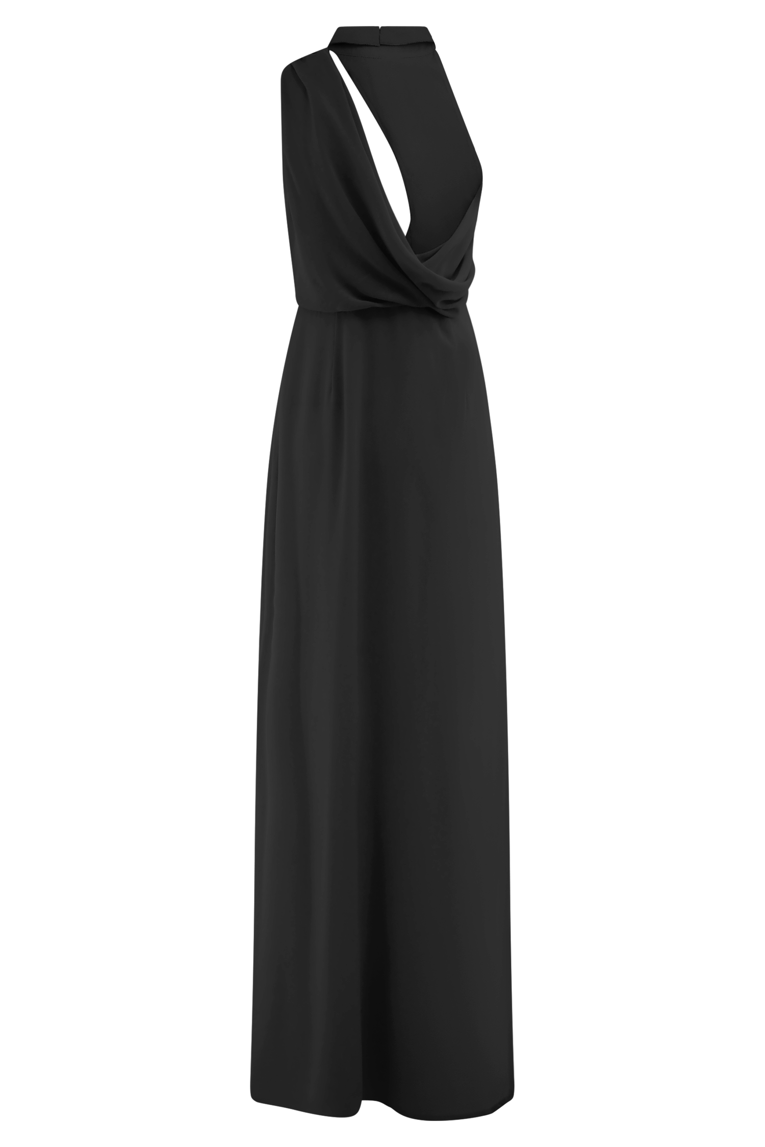 Galia Cowl Neck Maxi Dress - Black #6