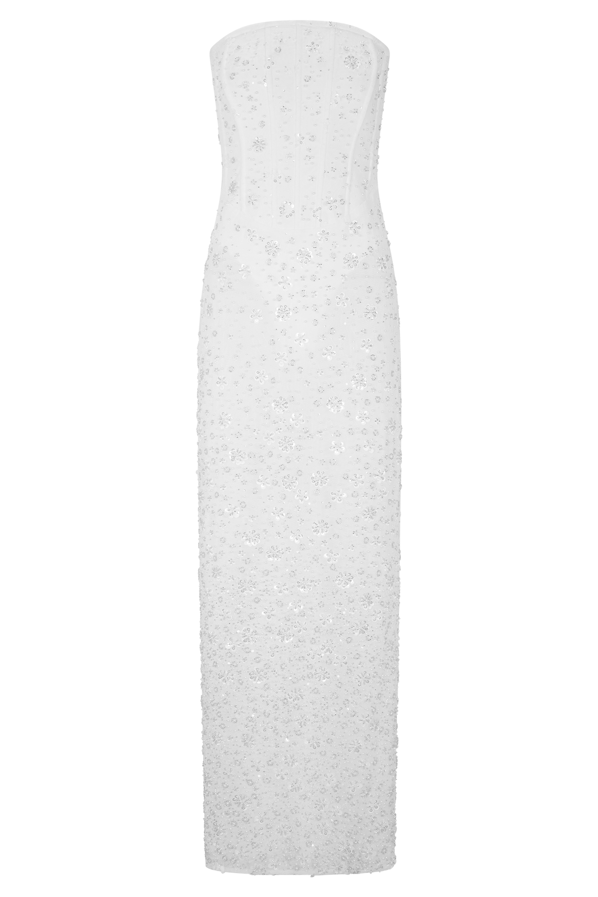 Gemma Strapless Embellished Maxi Dress - Ivory #12