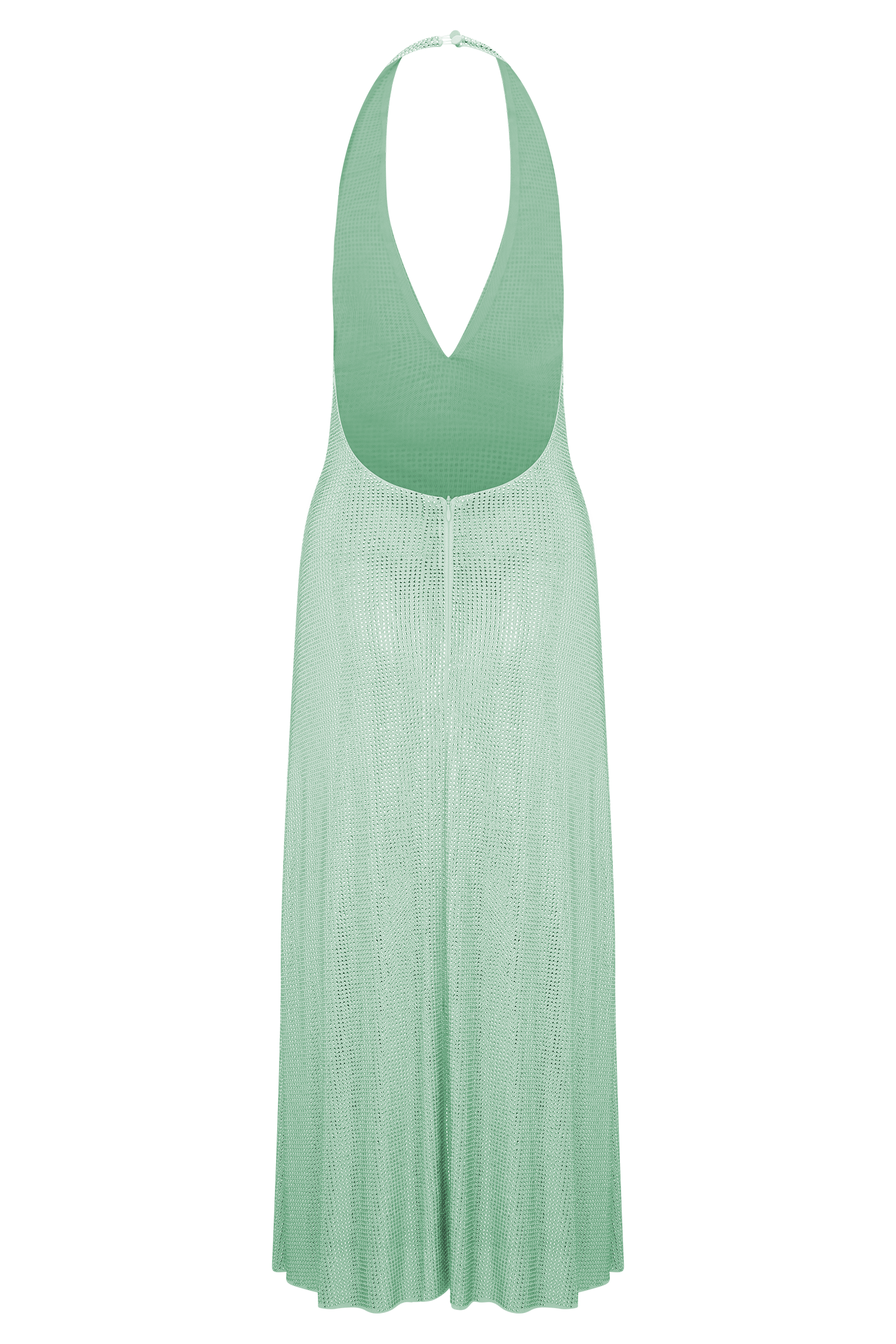 Genie Diamante Halter Midi Dress - Mint #7