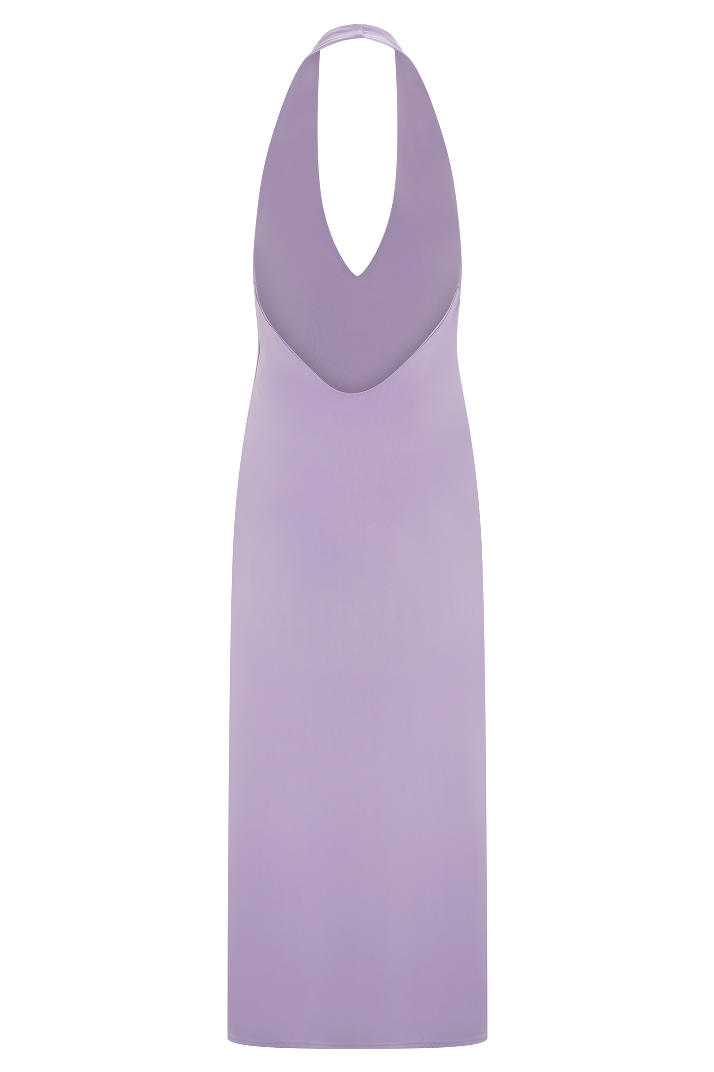 Genie Slinky Halter Midi Dress - Lilac