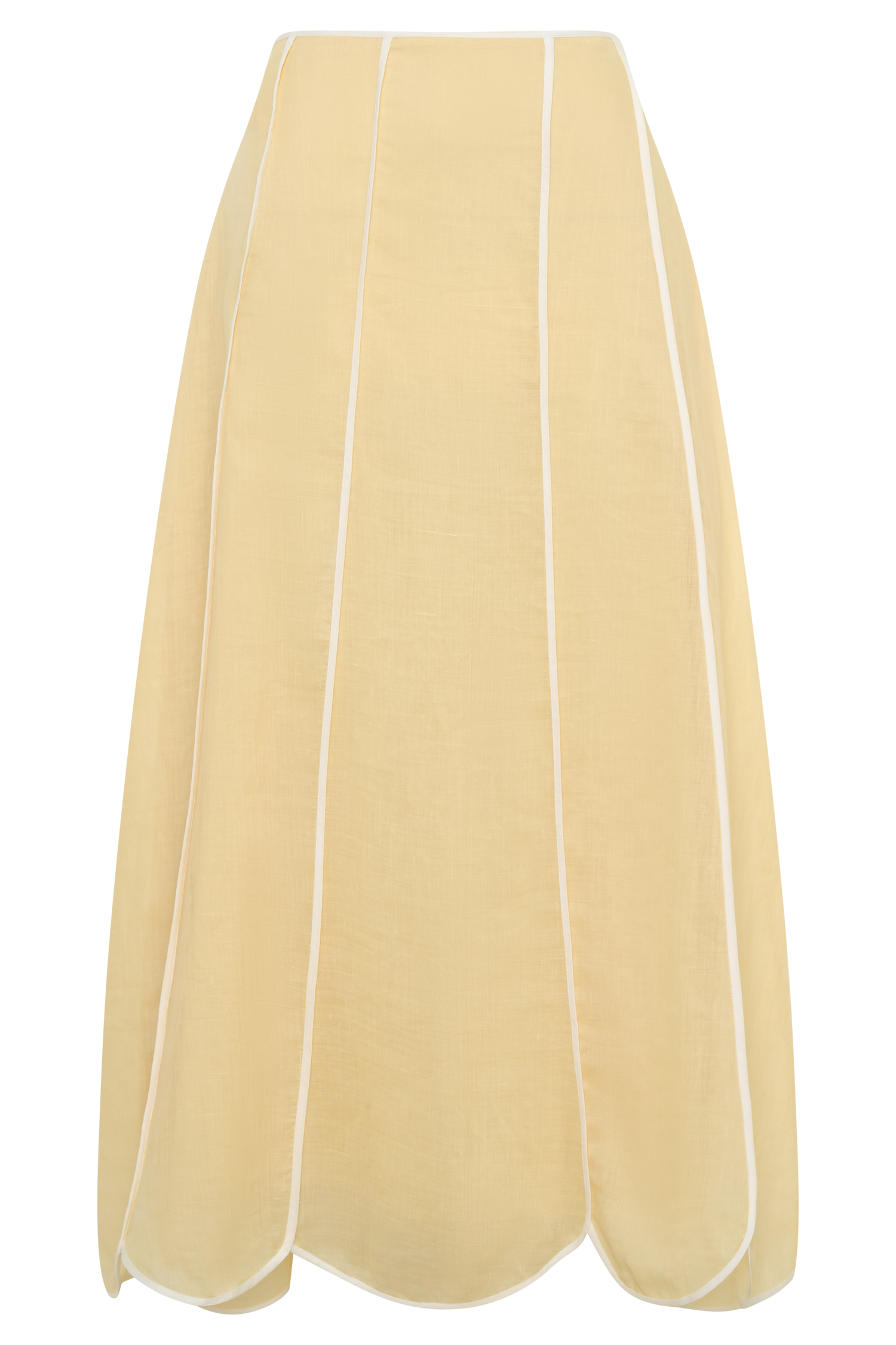 Georgia Panelled Midi Skirt - Butter #11