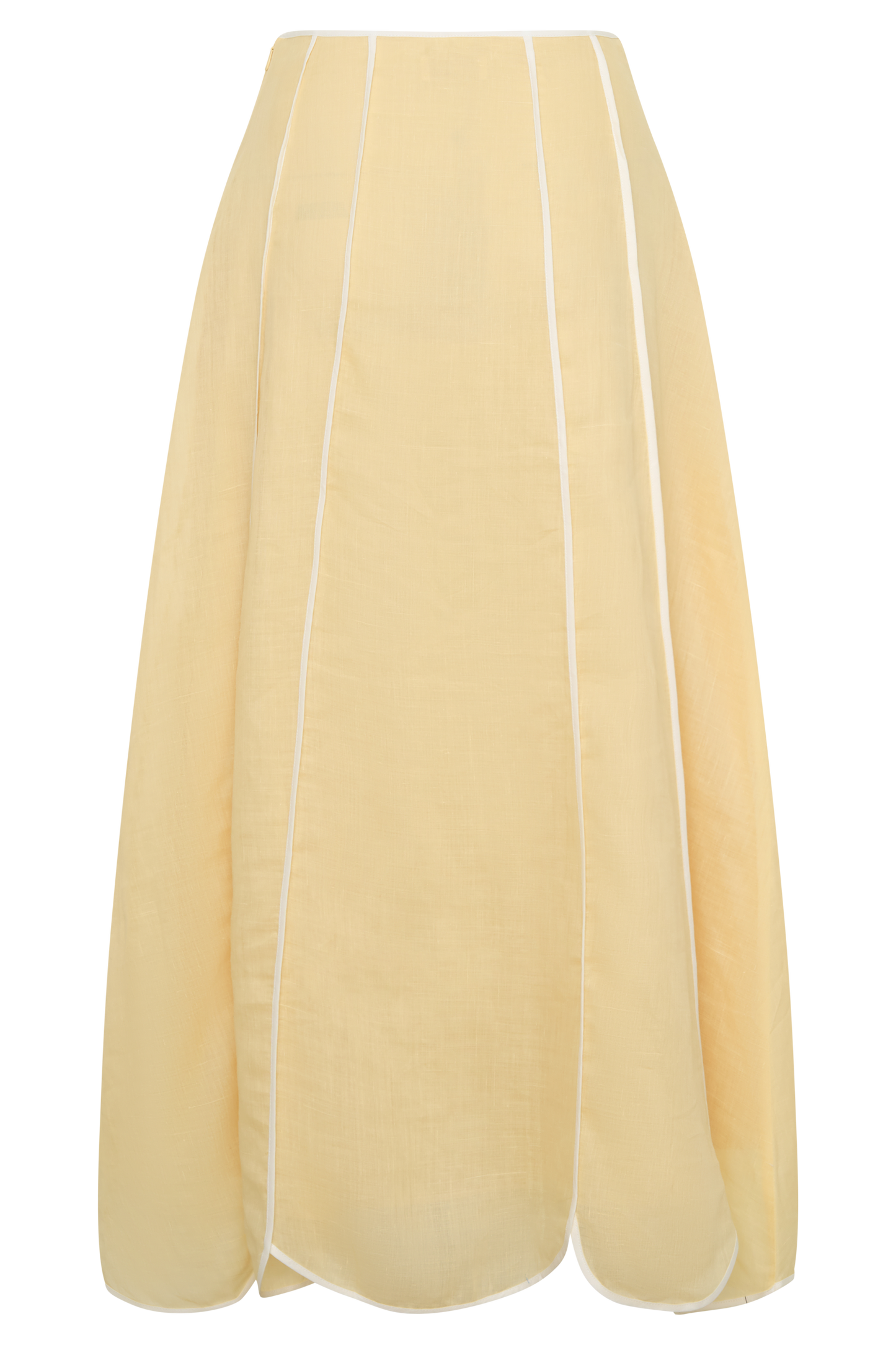 Georgia Panelled Midi Skirt - Butter