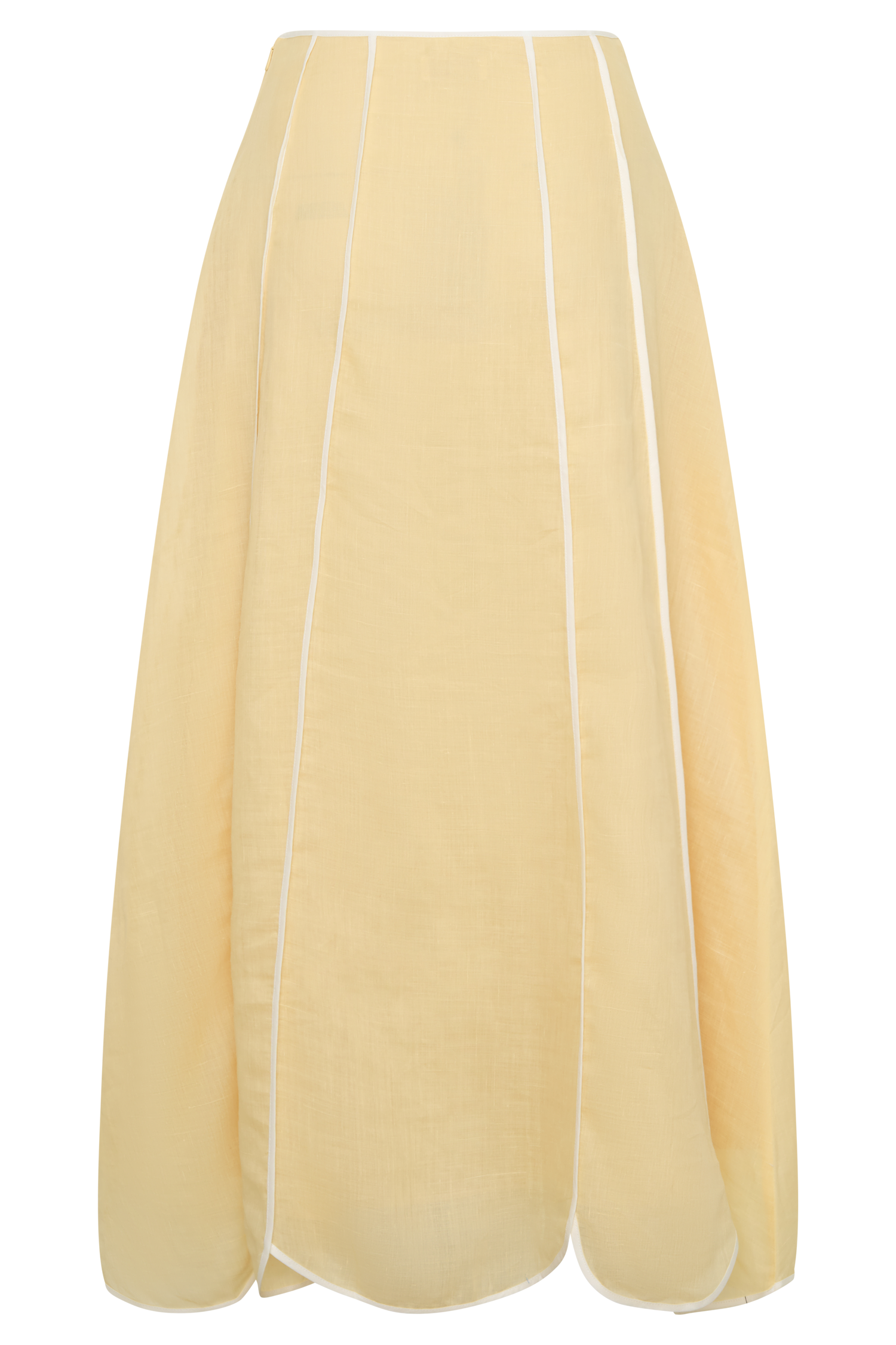 Georgia Panelled Midi Skirt - Butter #10