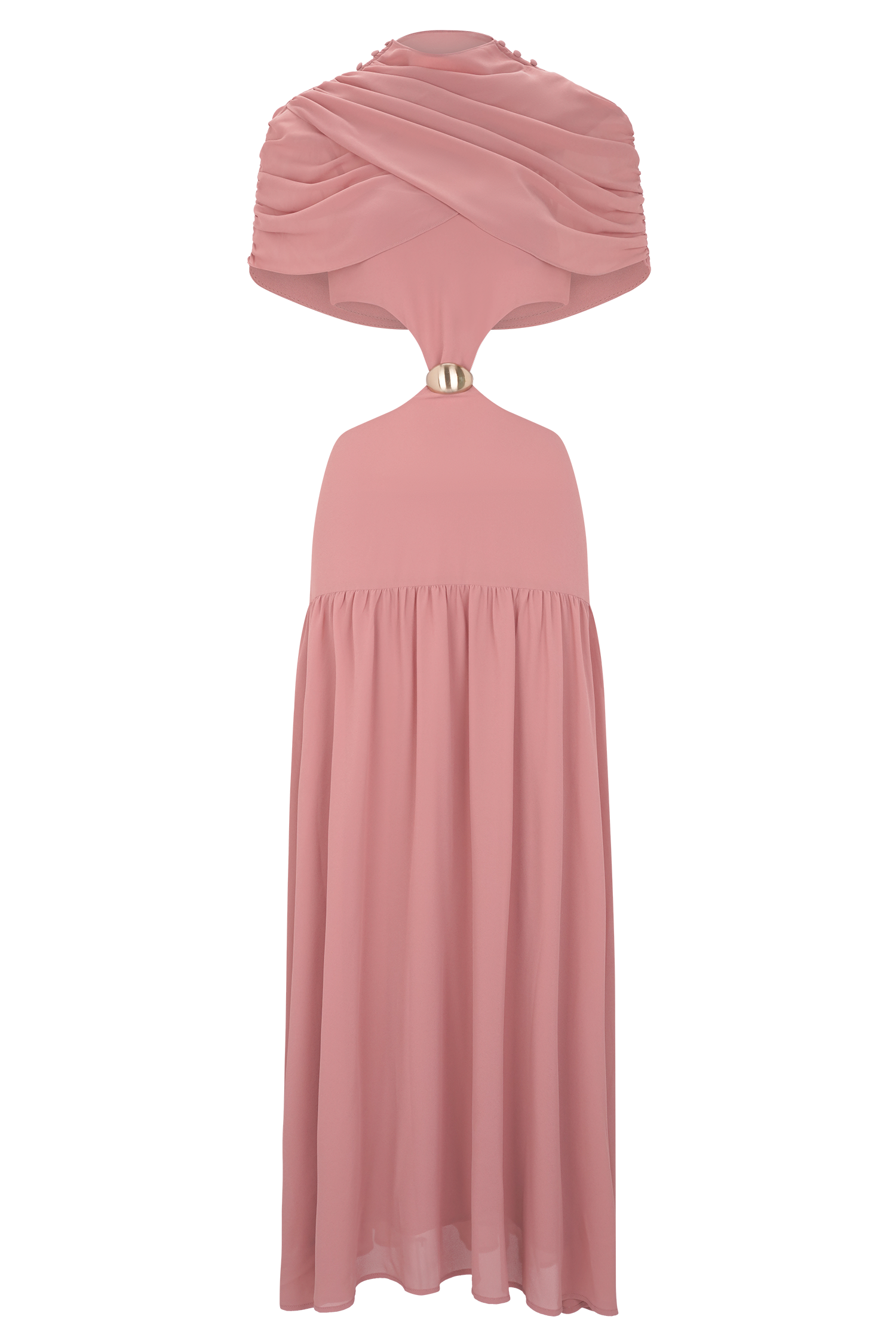 Georgina Chiffon Midi Dress - Burnt Rose #16
