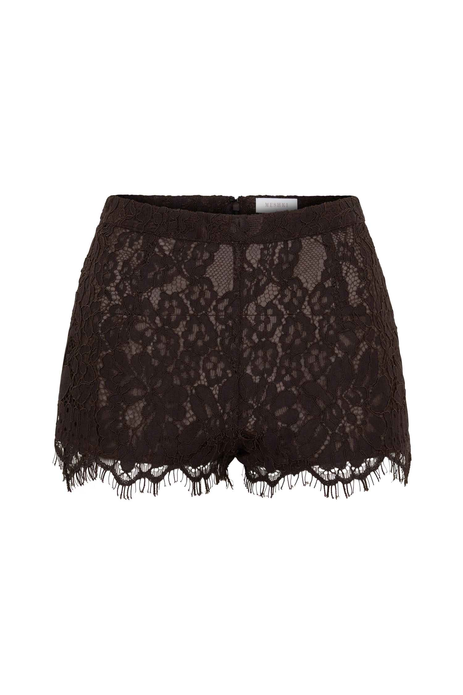 Gigi Lace Mini Shorts - Dark Chocolate #13
