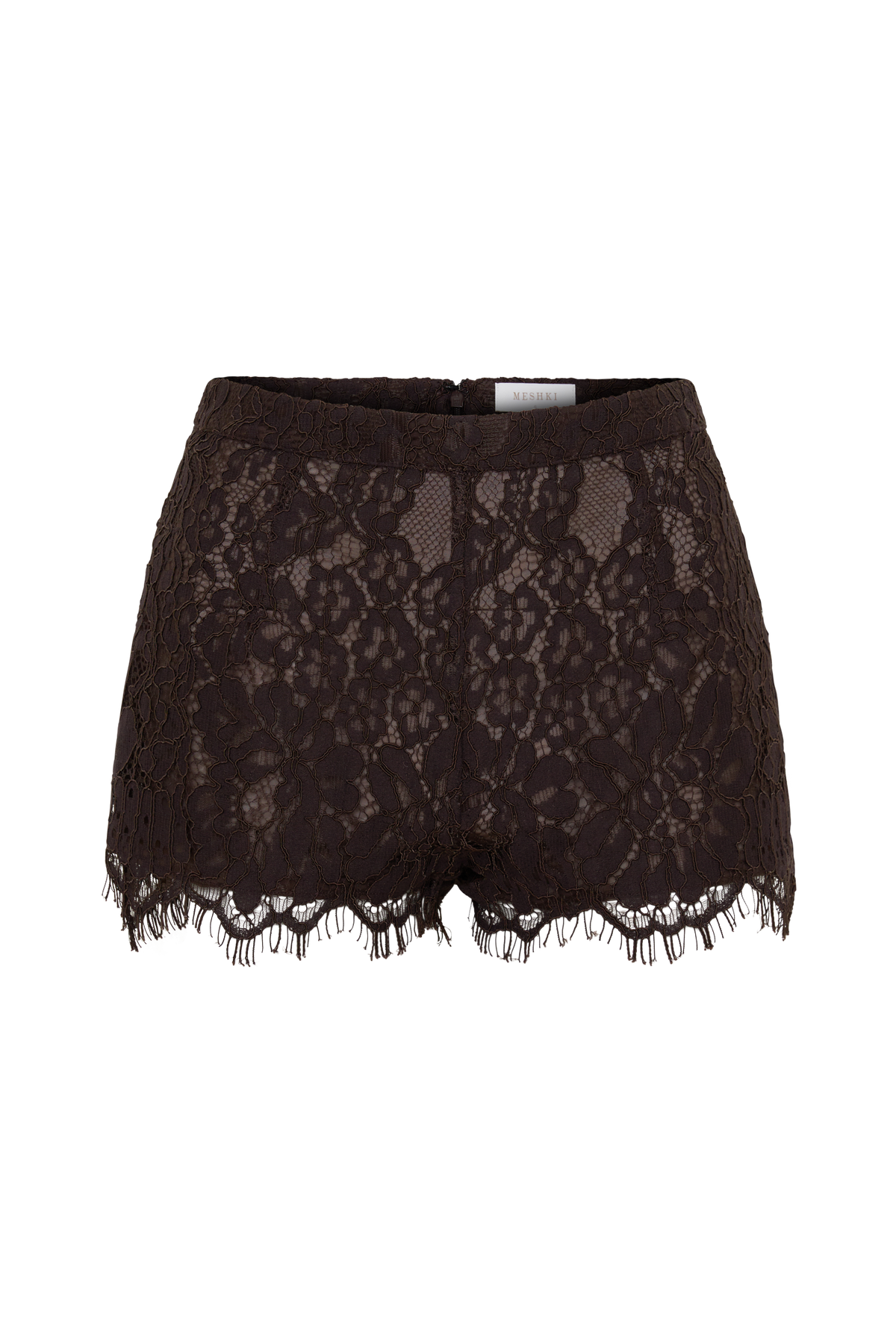 Gigi Lace Mini Shorts - Dark Chocolate #11