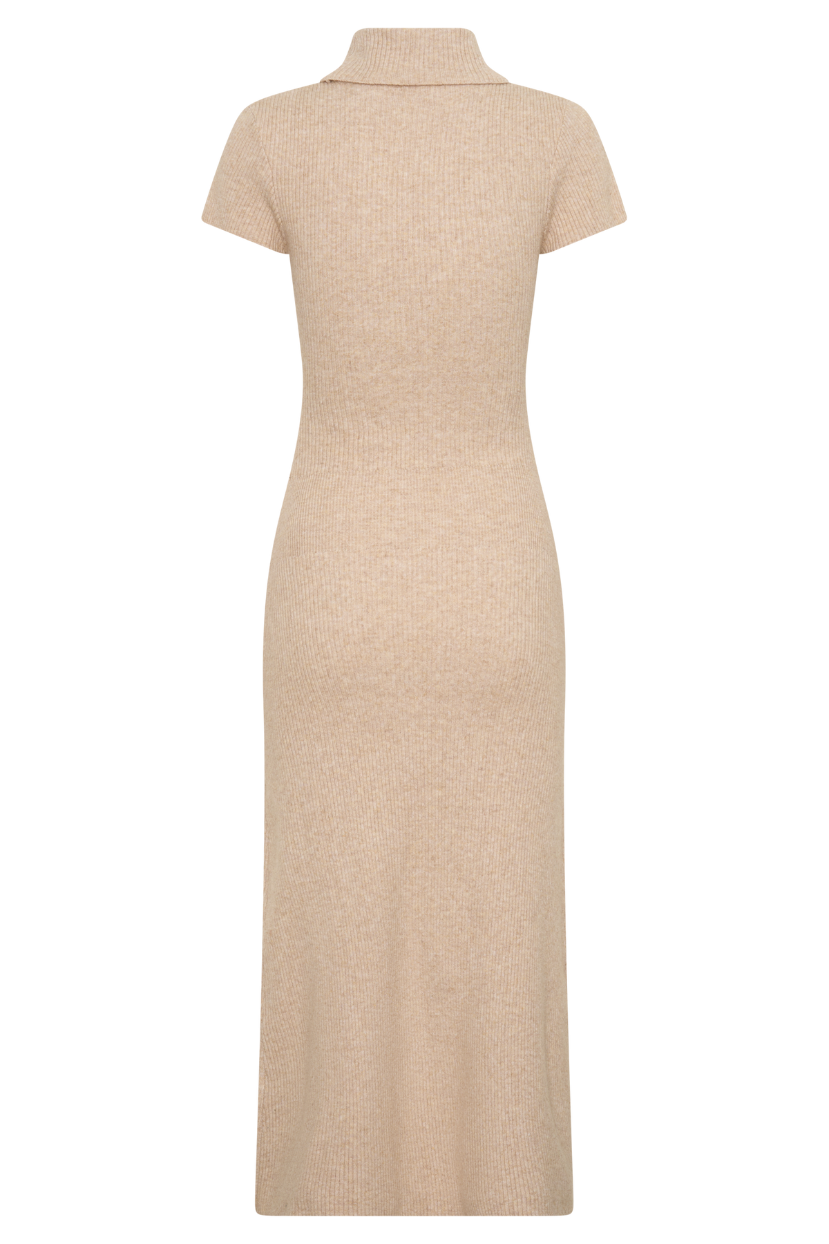 Goldie High Neck Knit Midi Dress - Camel #8