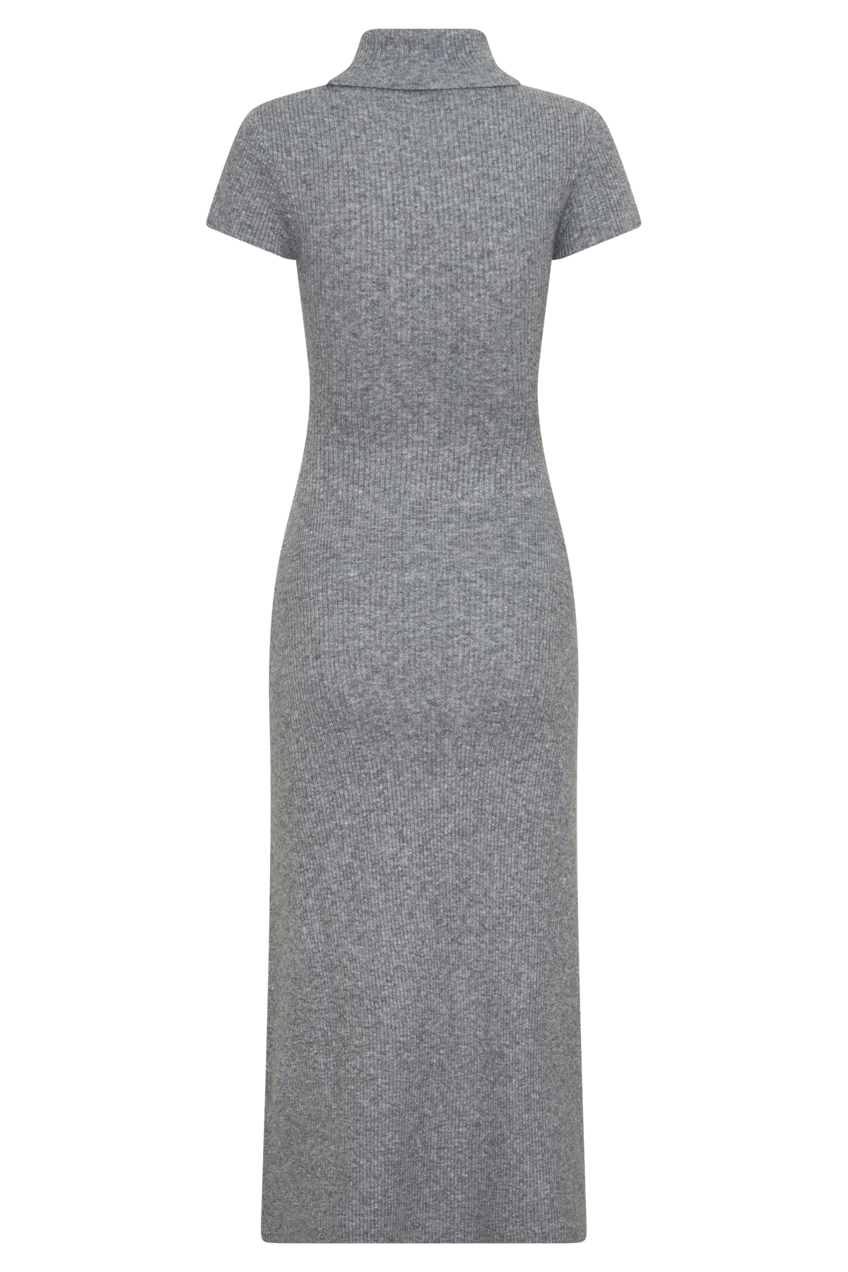 Goldie High Neck Knit Midi Dress - Grey Marle #10
