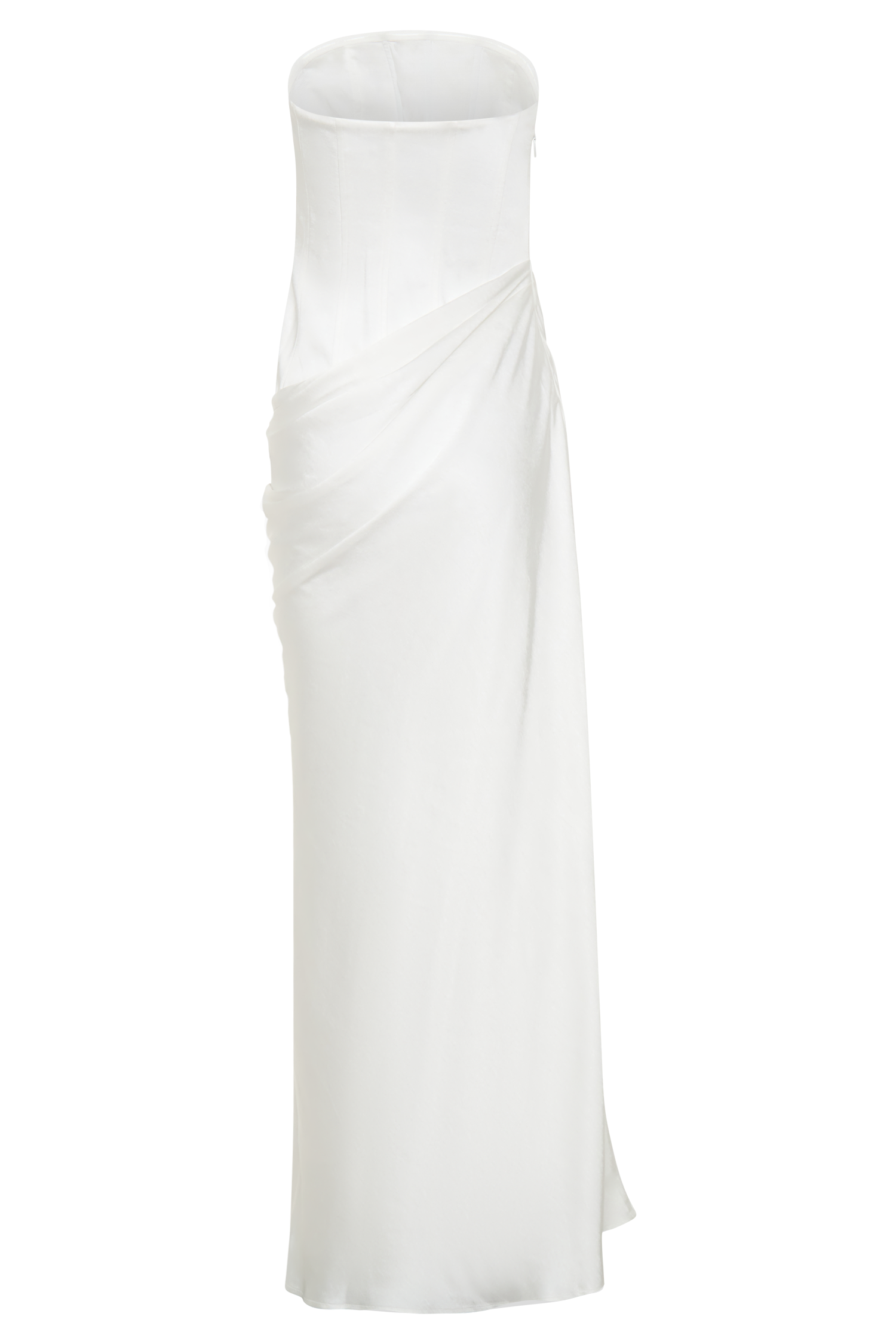 Grace Strapless Draped Waist Maxi Dress - Ivory #8