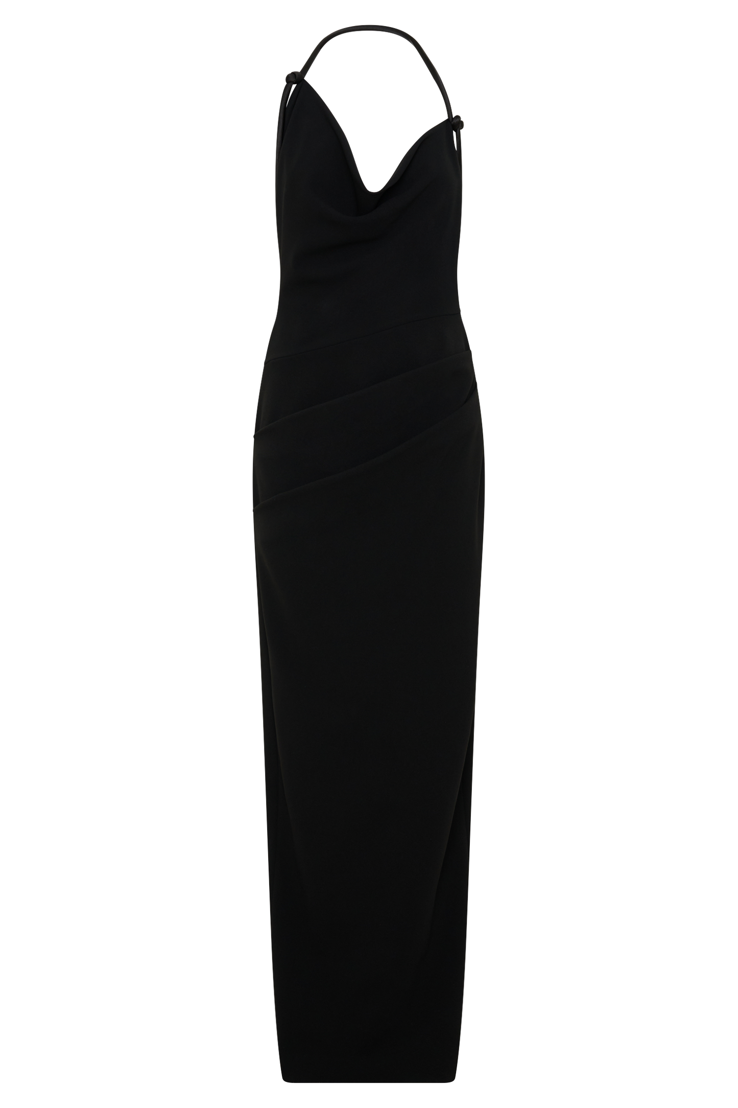 Gracie Halter Maxi Dress - Black