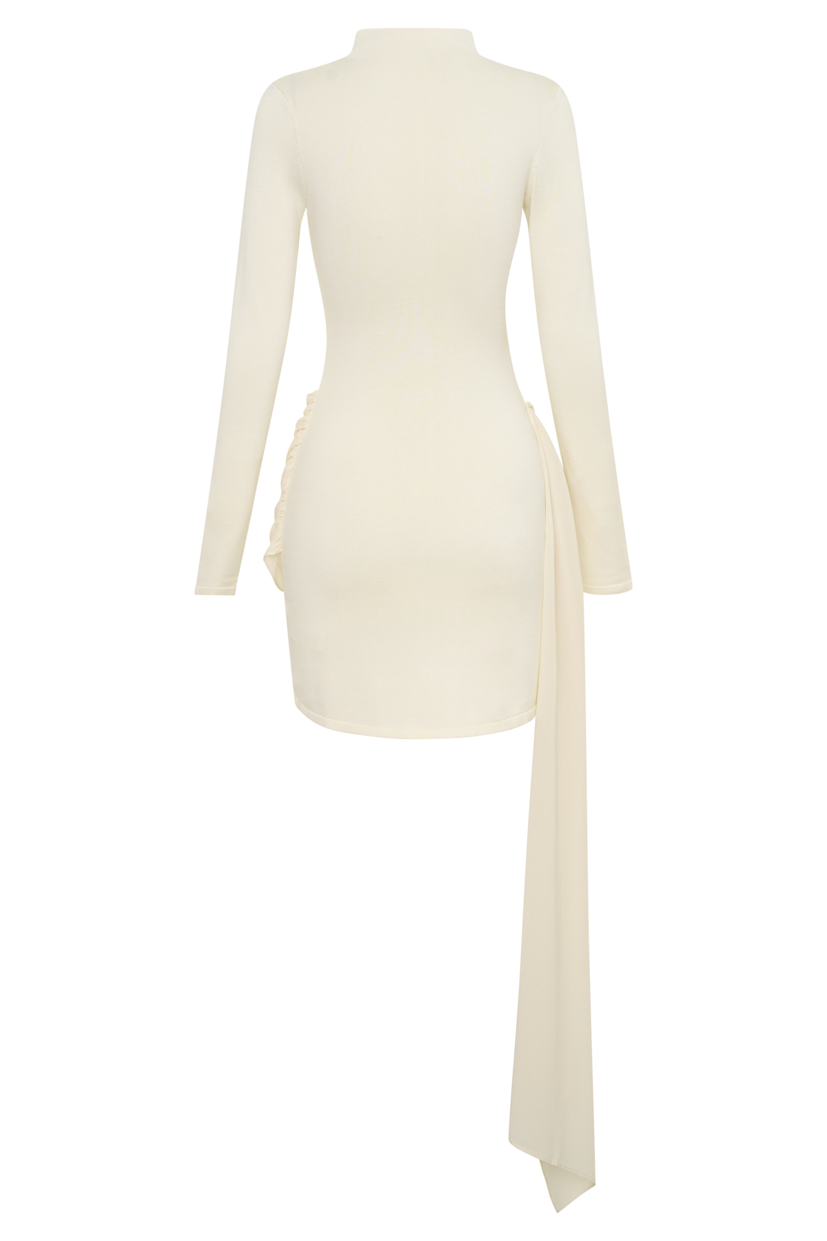 Grayson Knit Chiffon Mini Dress - Buttercream #8