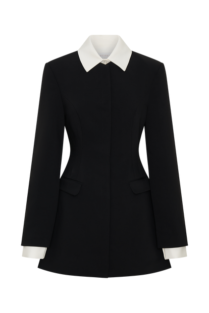 Gretchen Suiting Mini Dress - Black