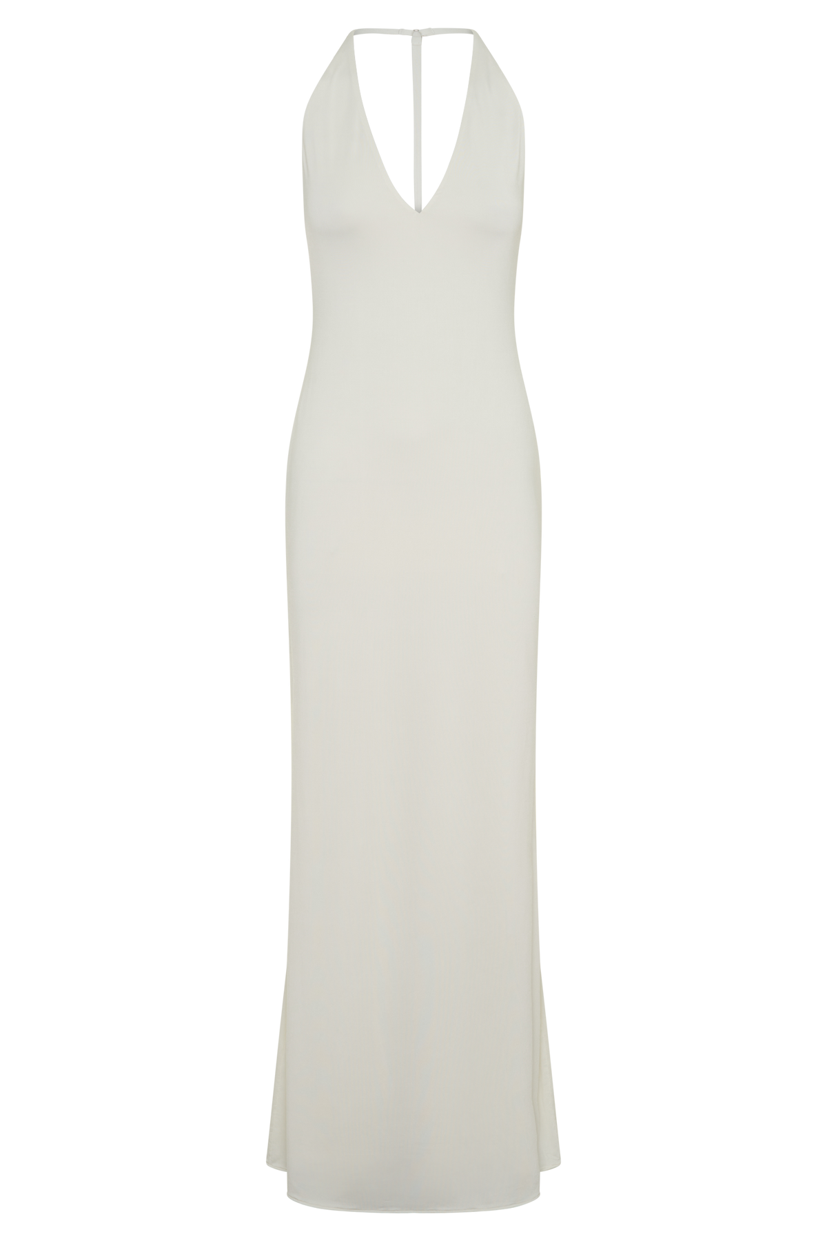 Hana Slinky Plunge Maxi Dress - Ivory #13