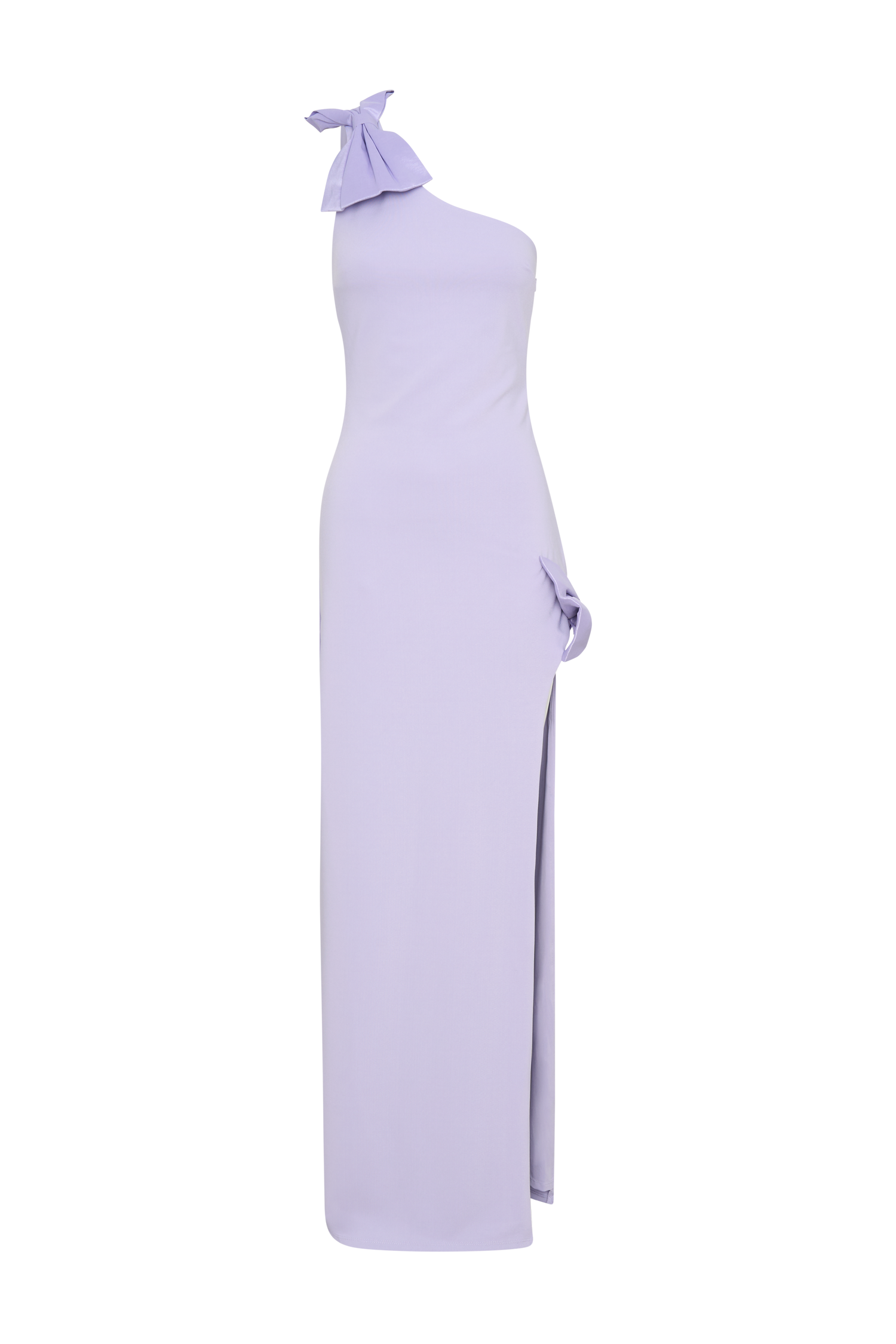 Hallie One Shoulder Bow Maxi Dress - Lilac #7