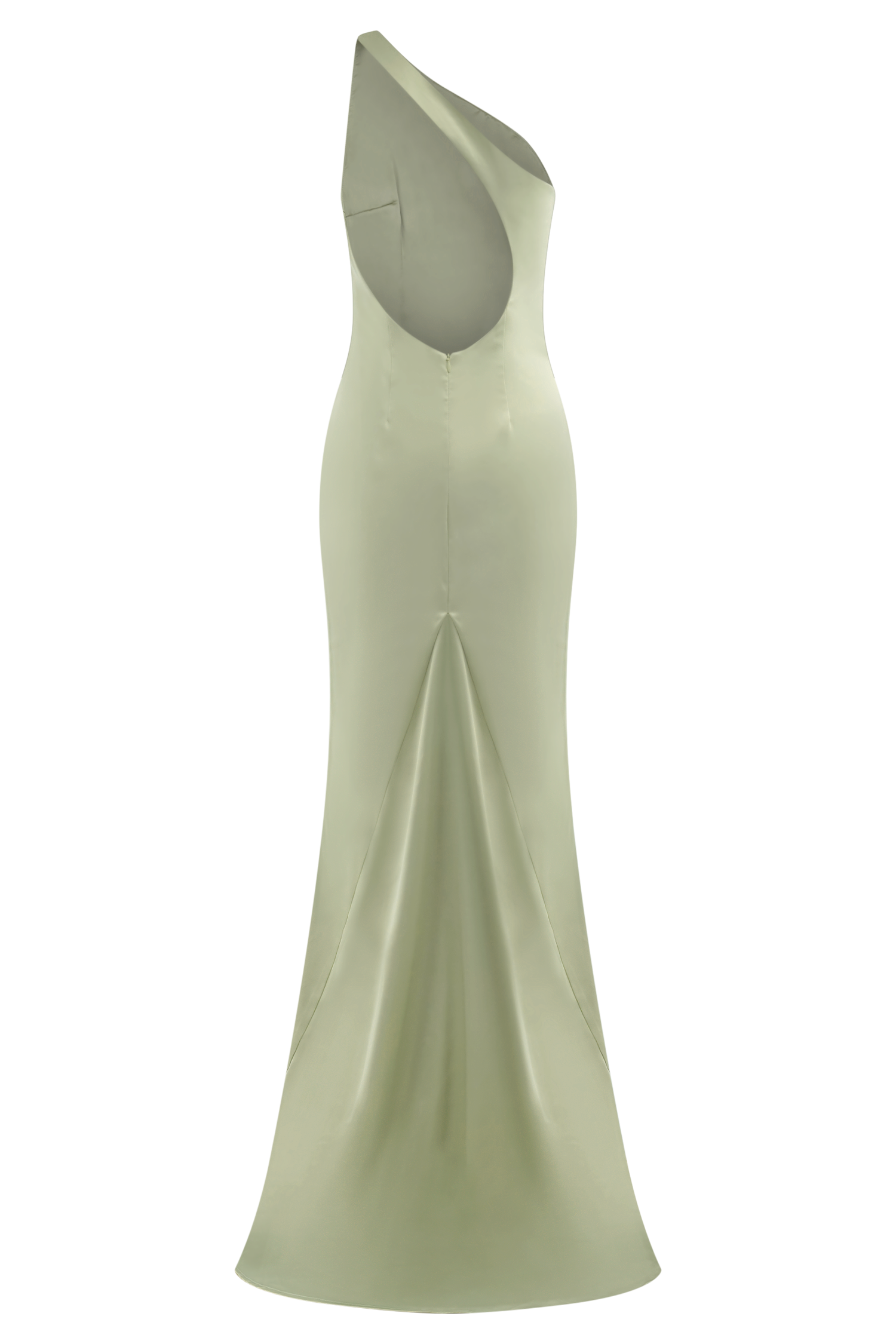 Harper One Shoulder Gown - Sage #7