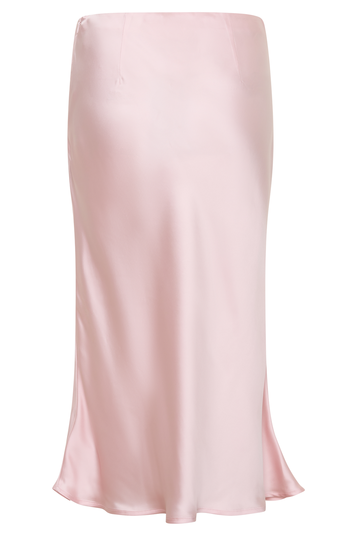 Hattie Satin Midi Skirt - Pale Pink